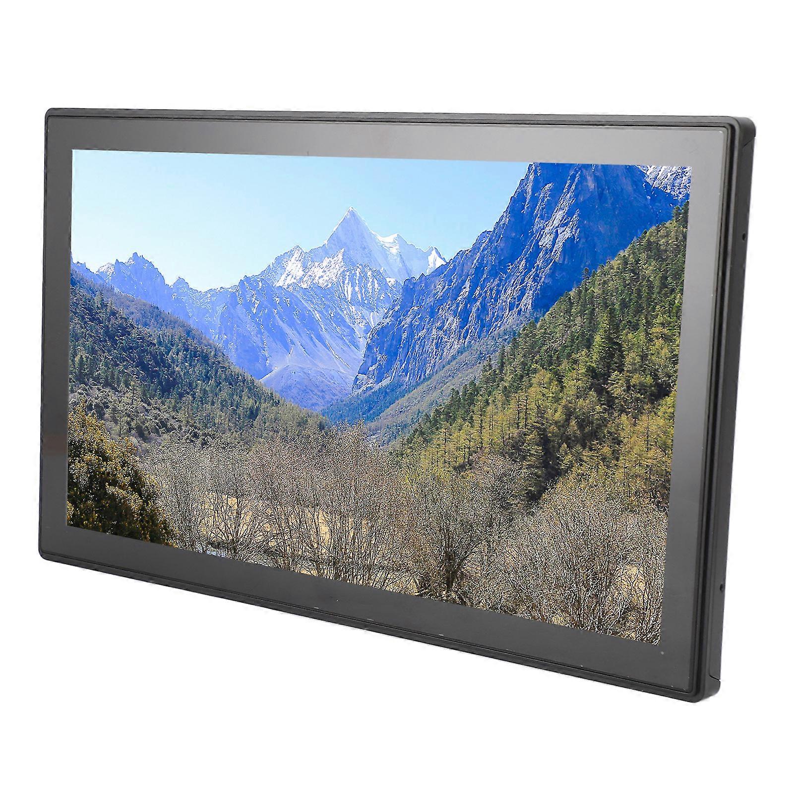 15.6 Inch Touchscreen Display IP65 Waterproof Energy Saving Embedded Capacitive LCD Display for Industry 100‑240V UK Plug 