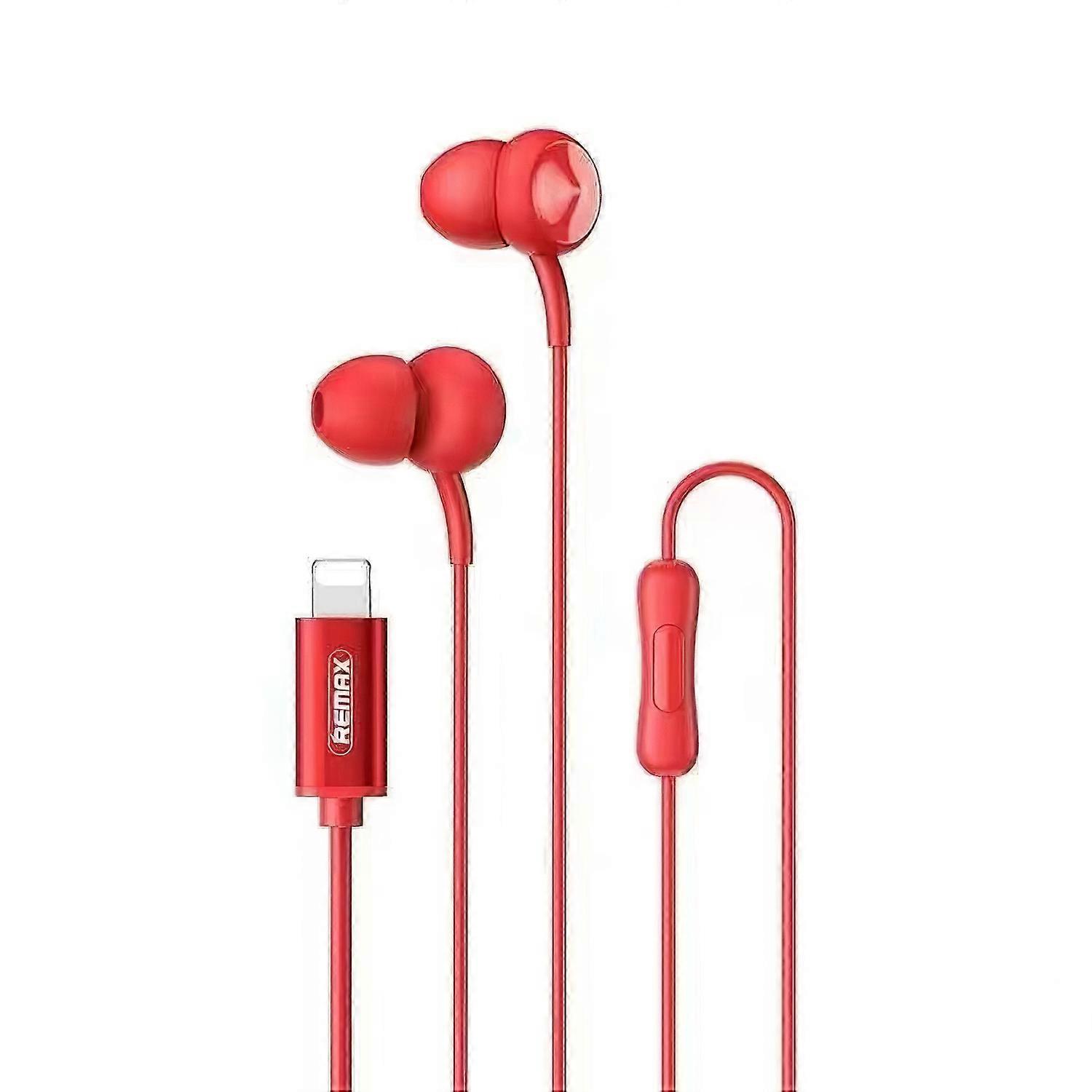 REMAX RM-510i Wired Earphones Concave-Convex Earbuds with Microphone (Lightning Connector)