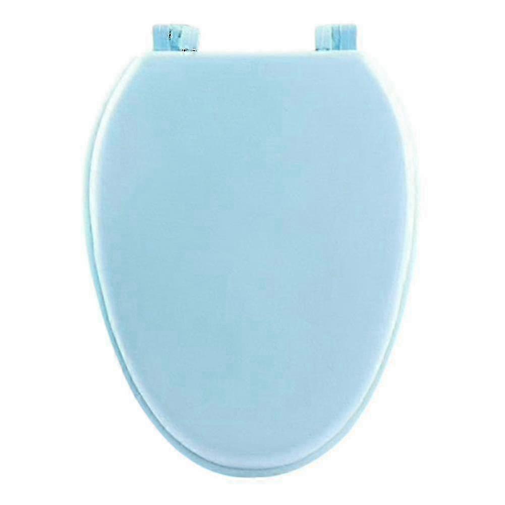 Mjuk rund toalettsits - Premium Slow Close V-Type Replacement i blått