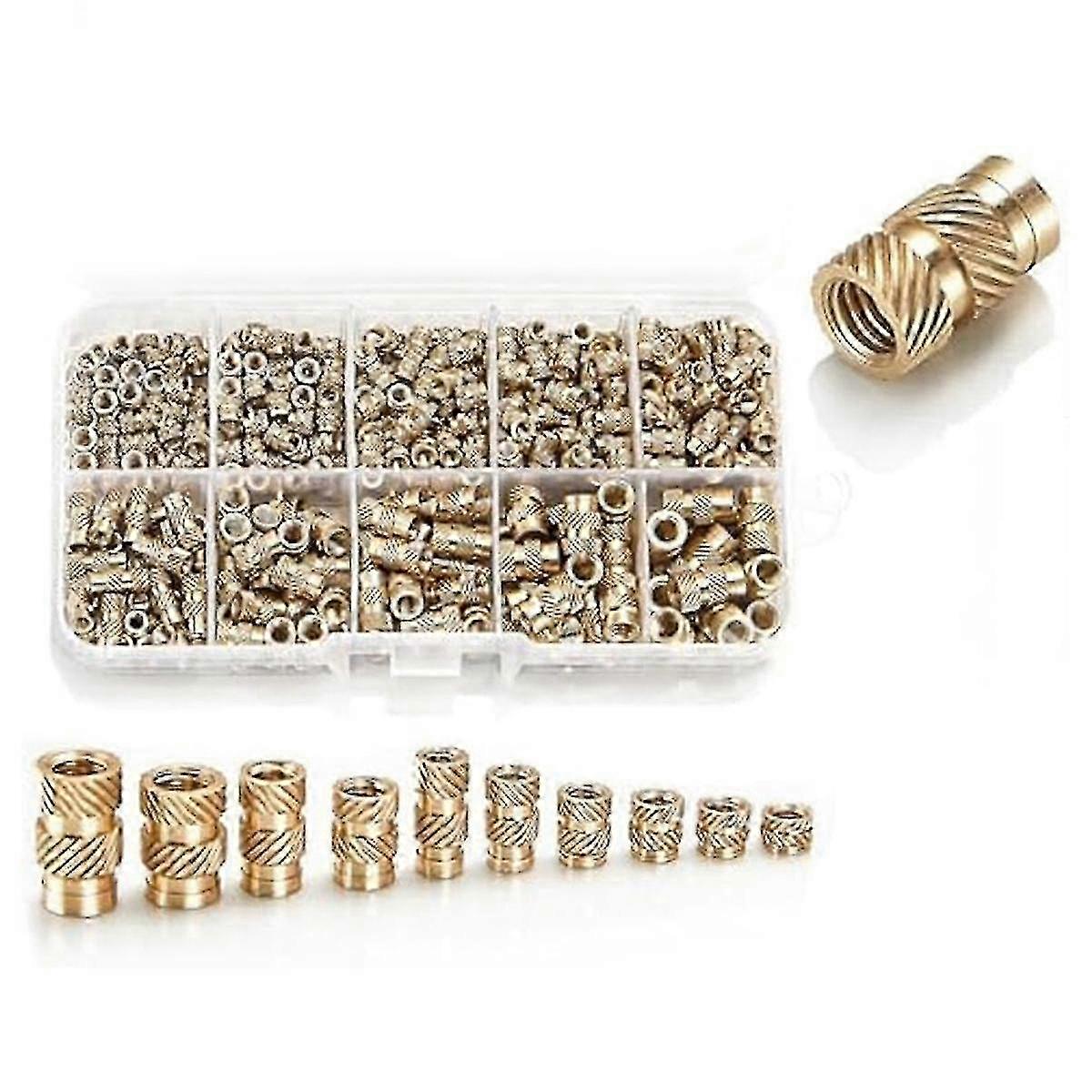 420Pcs M3/M5 Brass Knurled Threaded Inserts Kit for Heat Insertion
