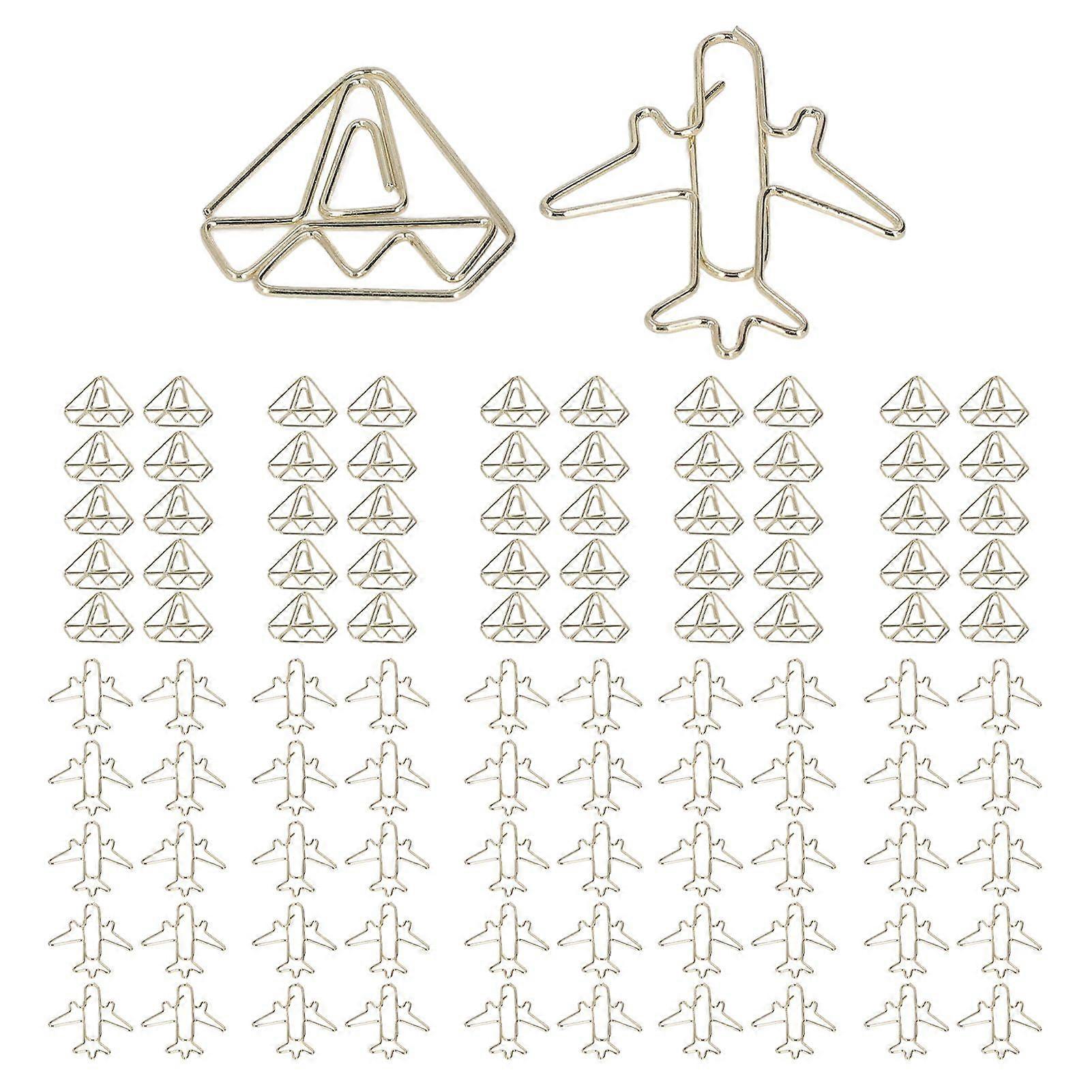 2025 Latest Model  100Pcs Paper Clips Gold Cute Unique Shape Lightweight