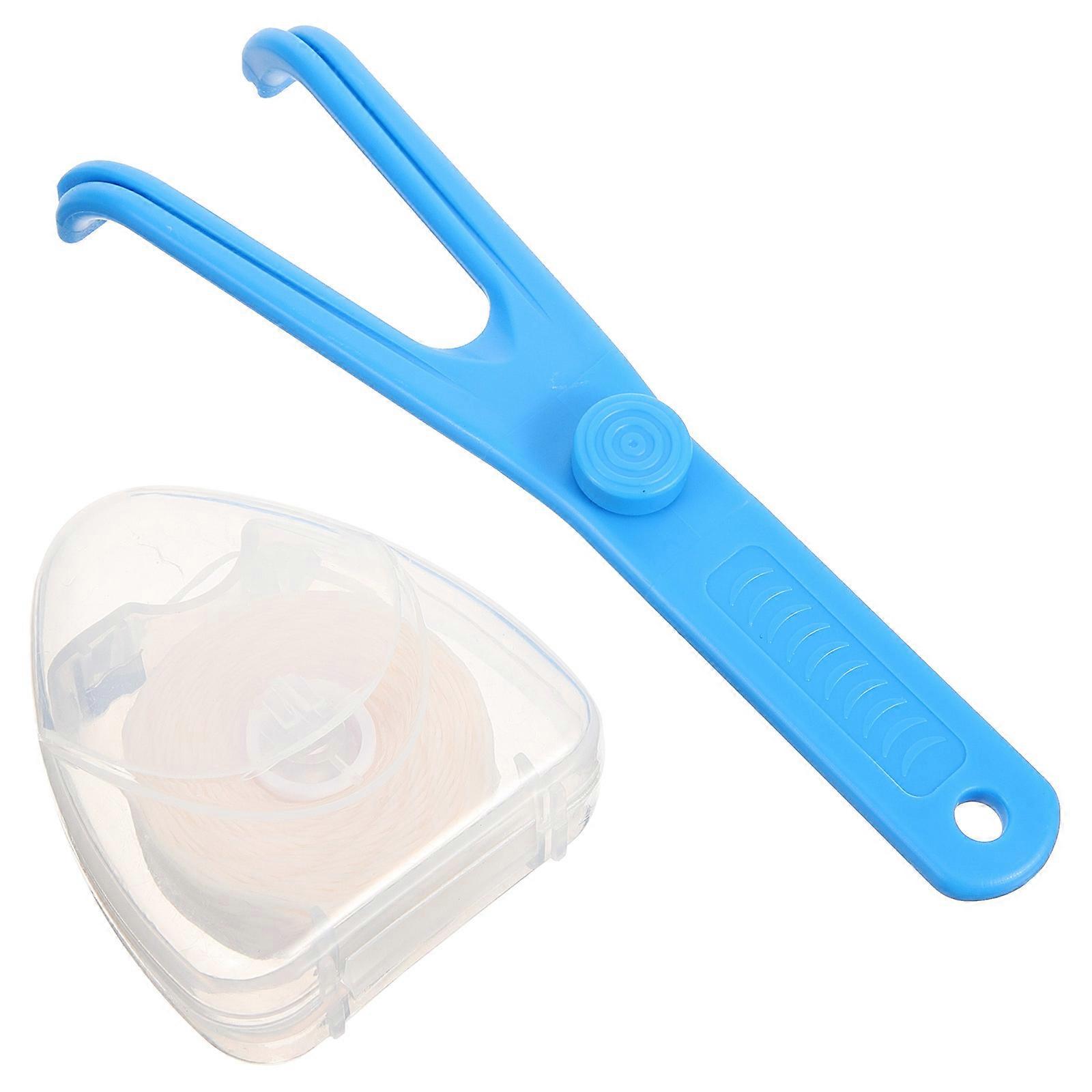 Floss Stick Holder for Adults, Safe and Comfortable with Hook for Storage