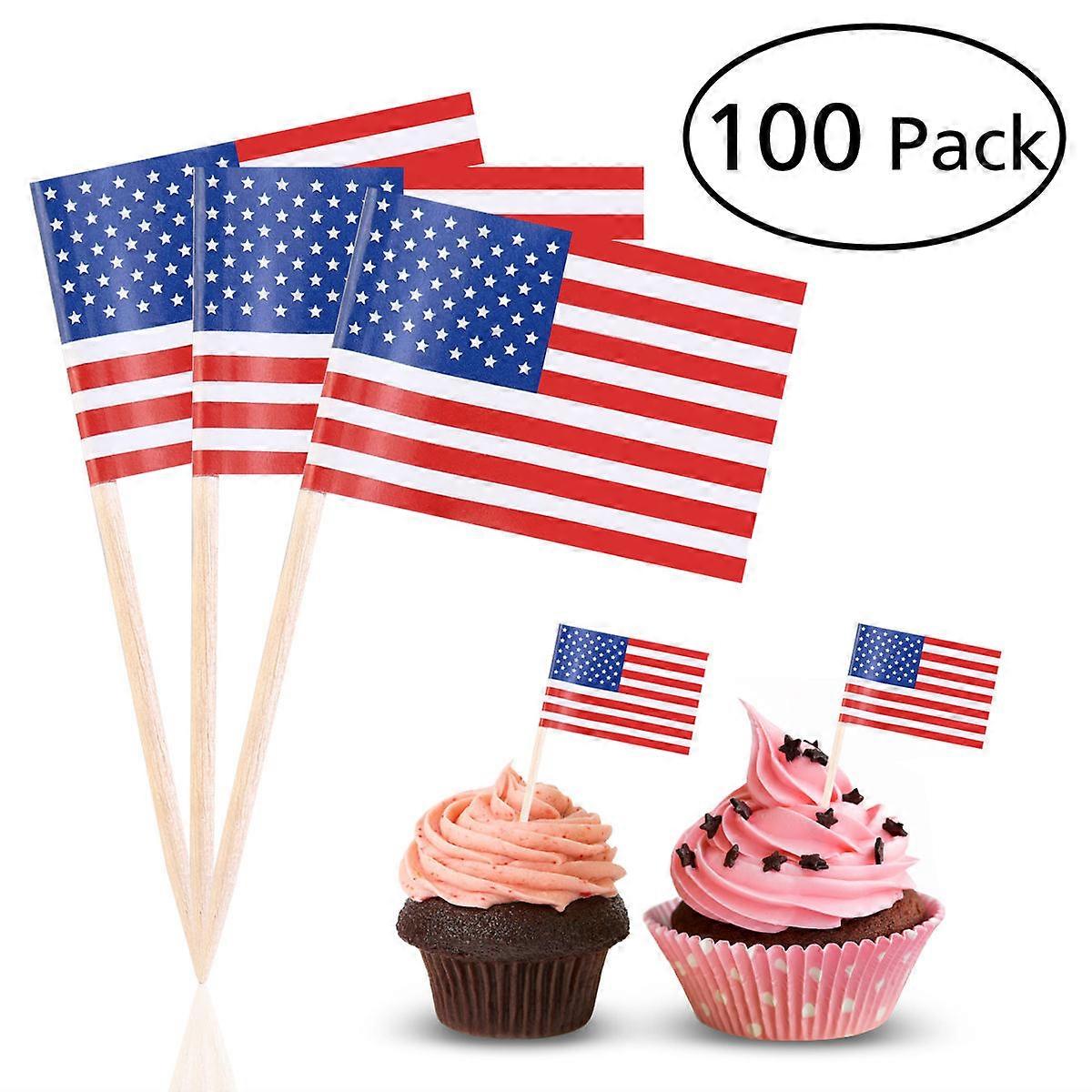 Celebratory Picks with Paper Flags, Ideal for Gatherings, Mini Food Sticks
