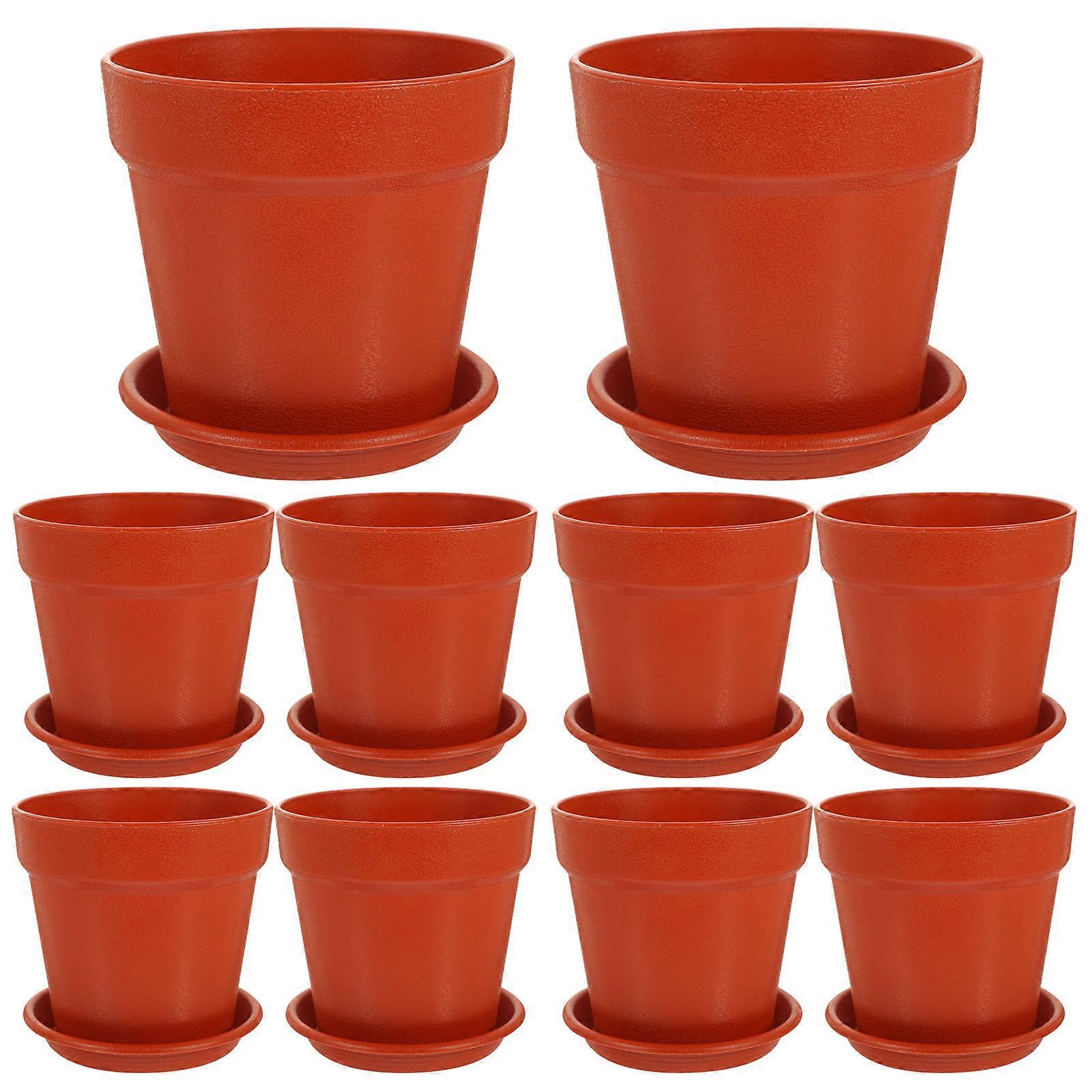 Nursery Pot for Flower Seedlings Plant Nursery Pot Room Balcony 9.10X9.10X1.40CM Plant Growth Support 10 Sets