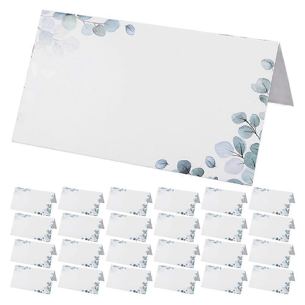 Elegant Design Eucalyptus Wedding Place Cards Foldable Seating Guidance For Table Setting Wedding Ceremony 40Pcs