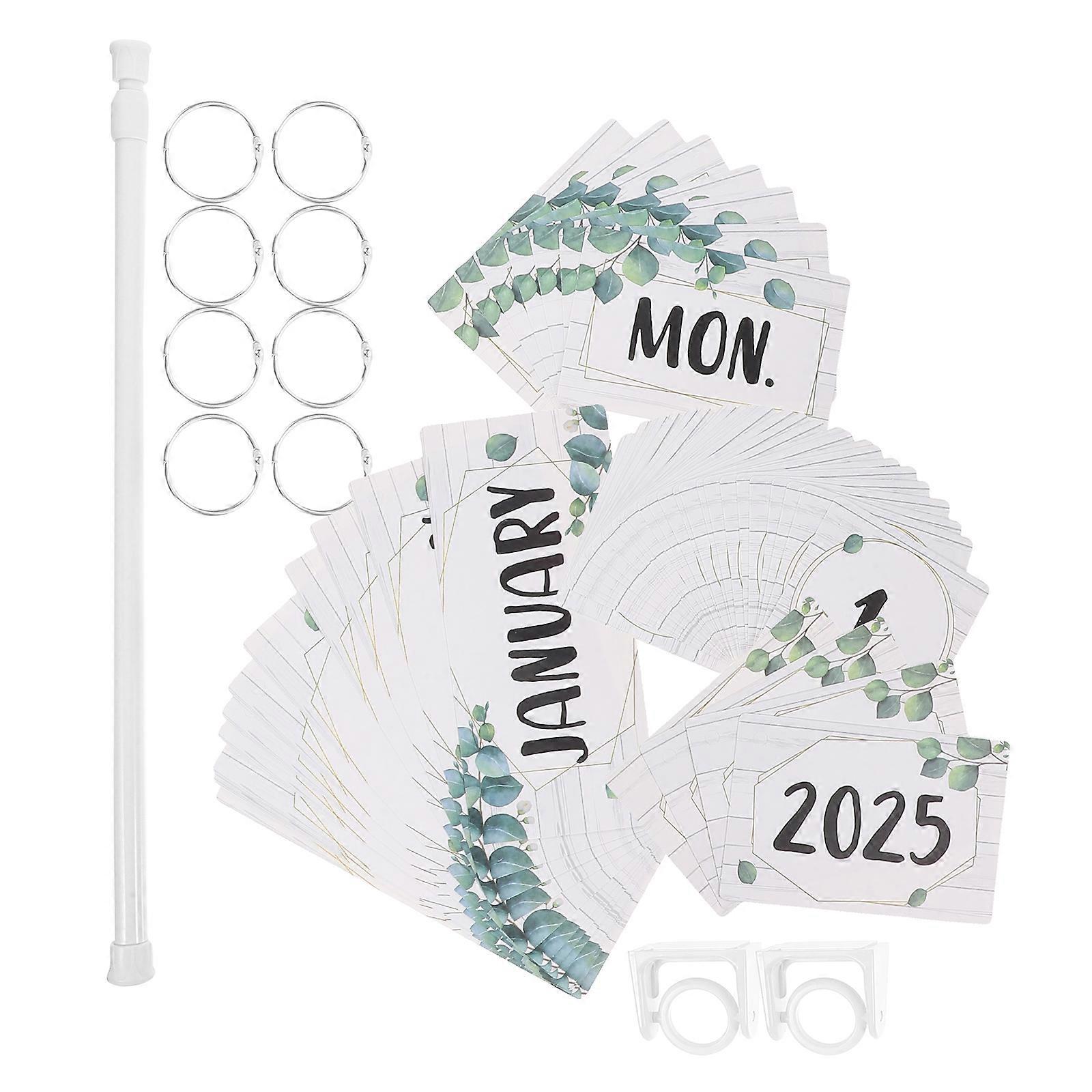 Flip Classroom Wall Calendar for Teaching Dates Days Reusable Bulletin Board with Cards Easy Installation Home Office Use