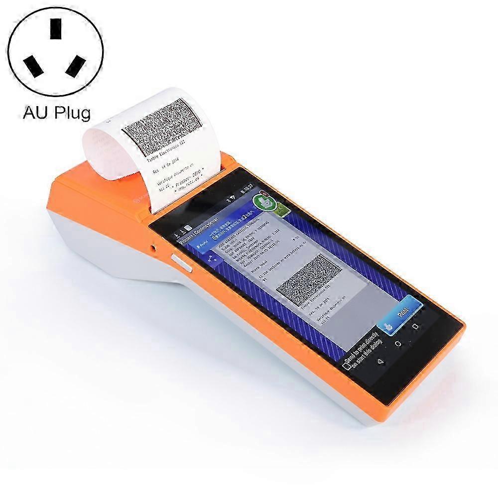 (Orange) Sgt-sp01 5.5 Inch Hd Screen Handheld Pos Receipt Printer, Basic Version, Au Plug