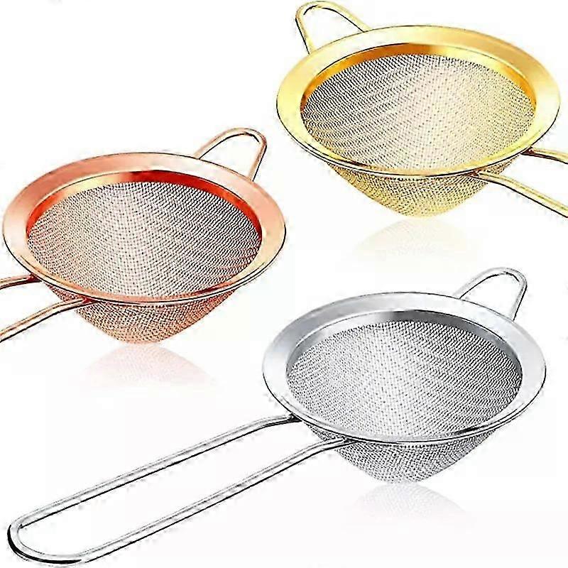 Cocktail Strainer Stainless Steel Tea Strainers Conical Food Strainers Fine Mesh Strainer Practical Bar Strainer Tool