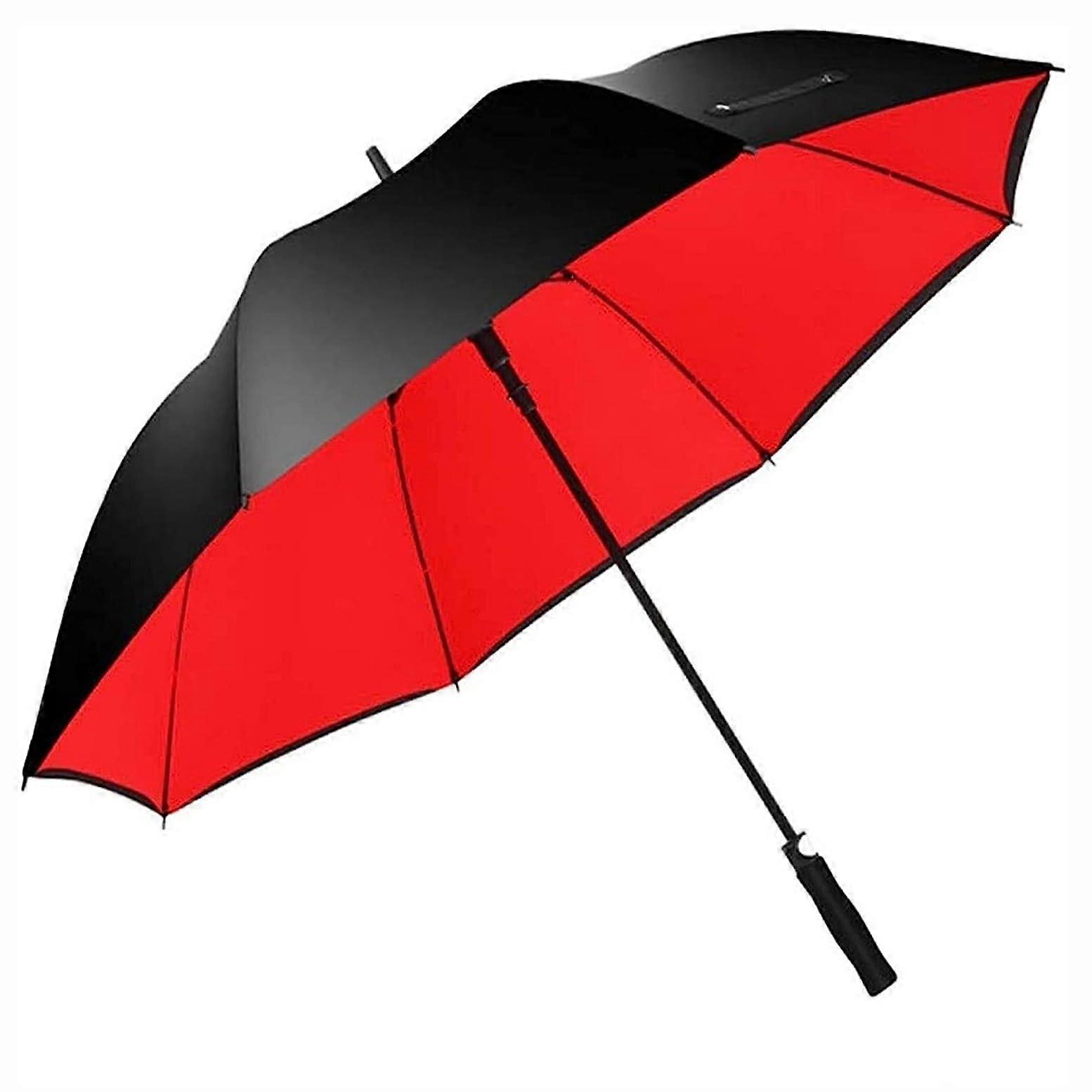 Golf Umbrellas, 180cm Extra Large, Double Layer Ventilated, Windproof Stick Umbrellas (Color : A)
