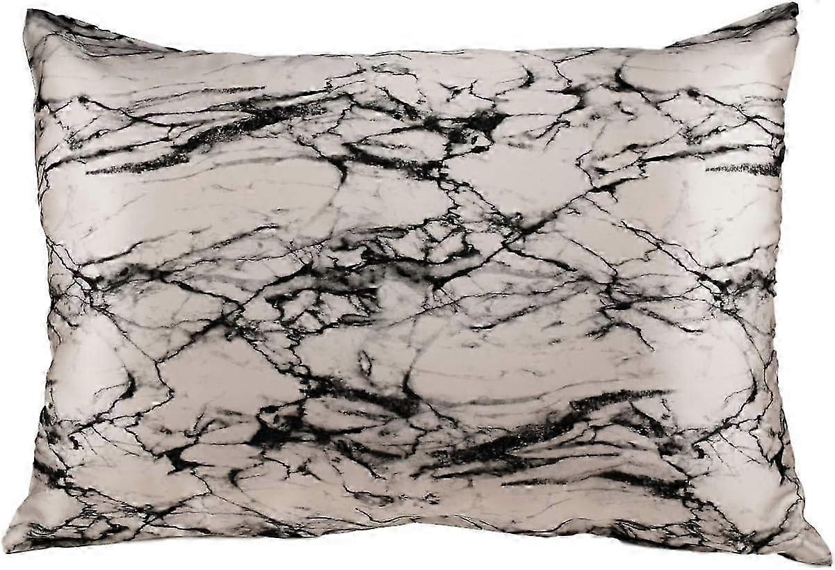 Silky Satin Pillowcases with Hidden Zipper for Cooling Comfort, Stylish Print Design 2-Piece Set