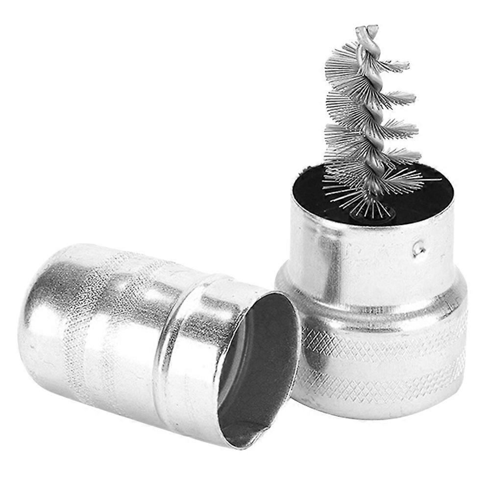 Battery Terminal Cleaner Brush Tool with Steel Wire Design for Compact Storage and Automotive Maintenance