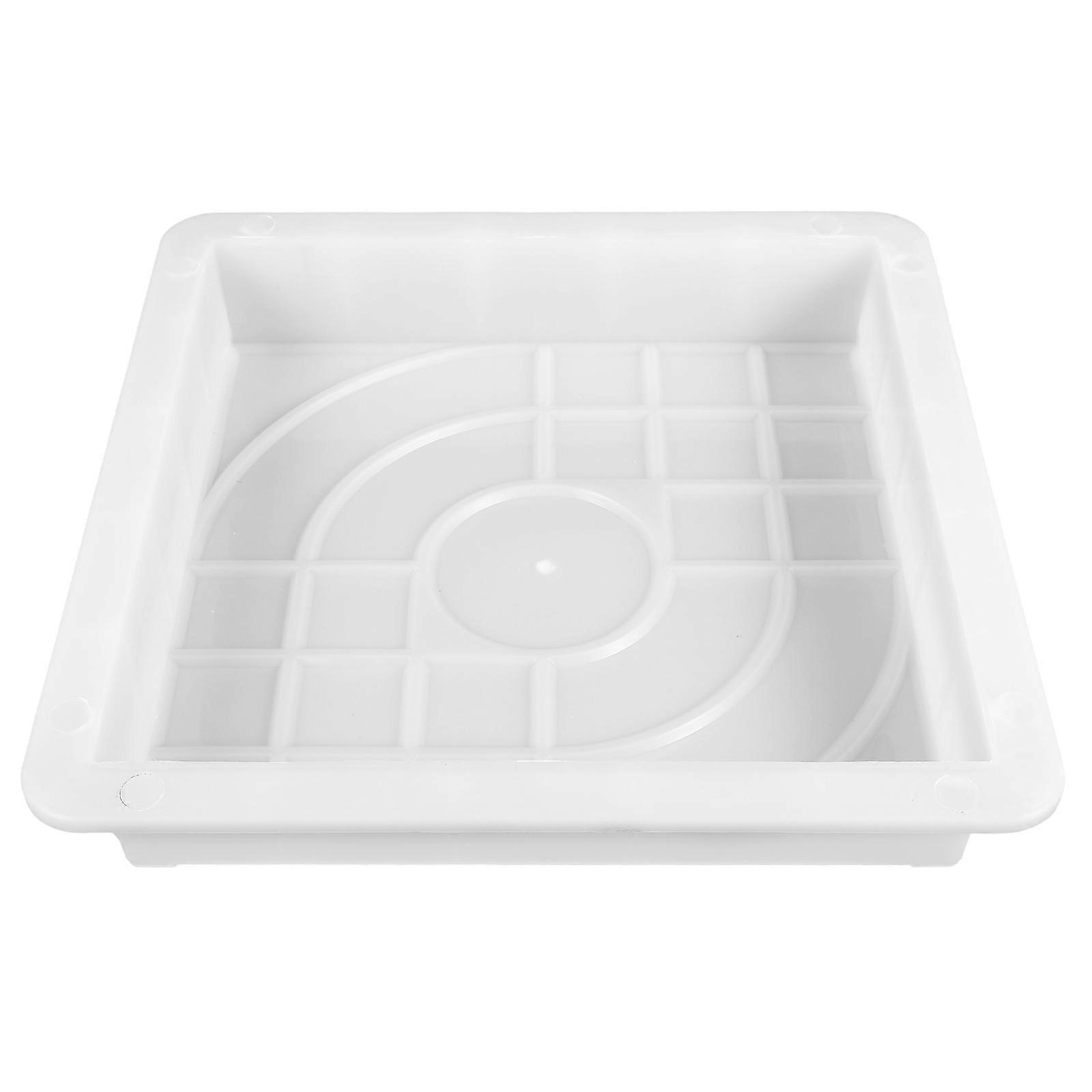 Patio Paving Mold Set Pavement Stone Mould DIY Reusable Concrete Casting Garden Path White 25*25*5 Cm 1Pcs