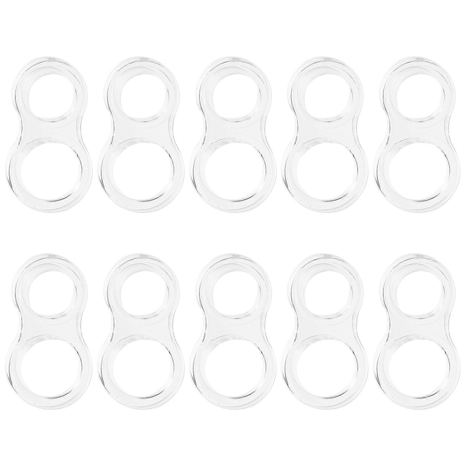 Collision-Proof Door Handle Protector Rings Transparent Door Bumper Anti-Damage 4.50X2.30X1.30cm PVC 10Pcs