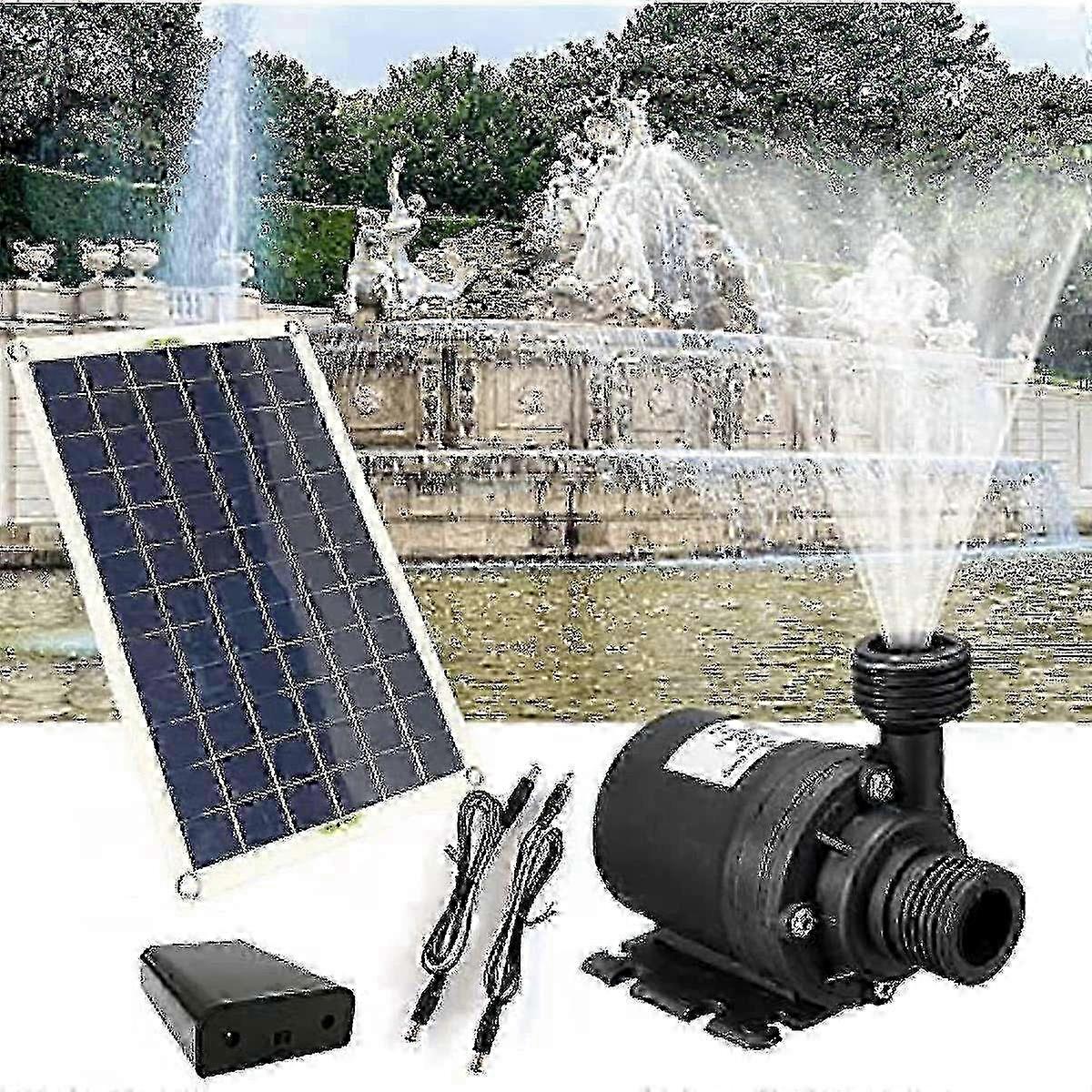 Pompa per fontana senza spazzole ad energia solare da 50 W 800 L / H per laghetto da giardino all'aperto silenzioso