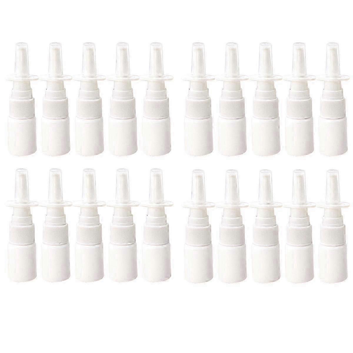 40Pcs 10Ml Refillable Plastic Spray Bottles for Nasal Mist & Essential Oils - Clear