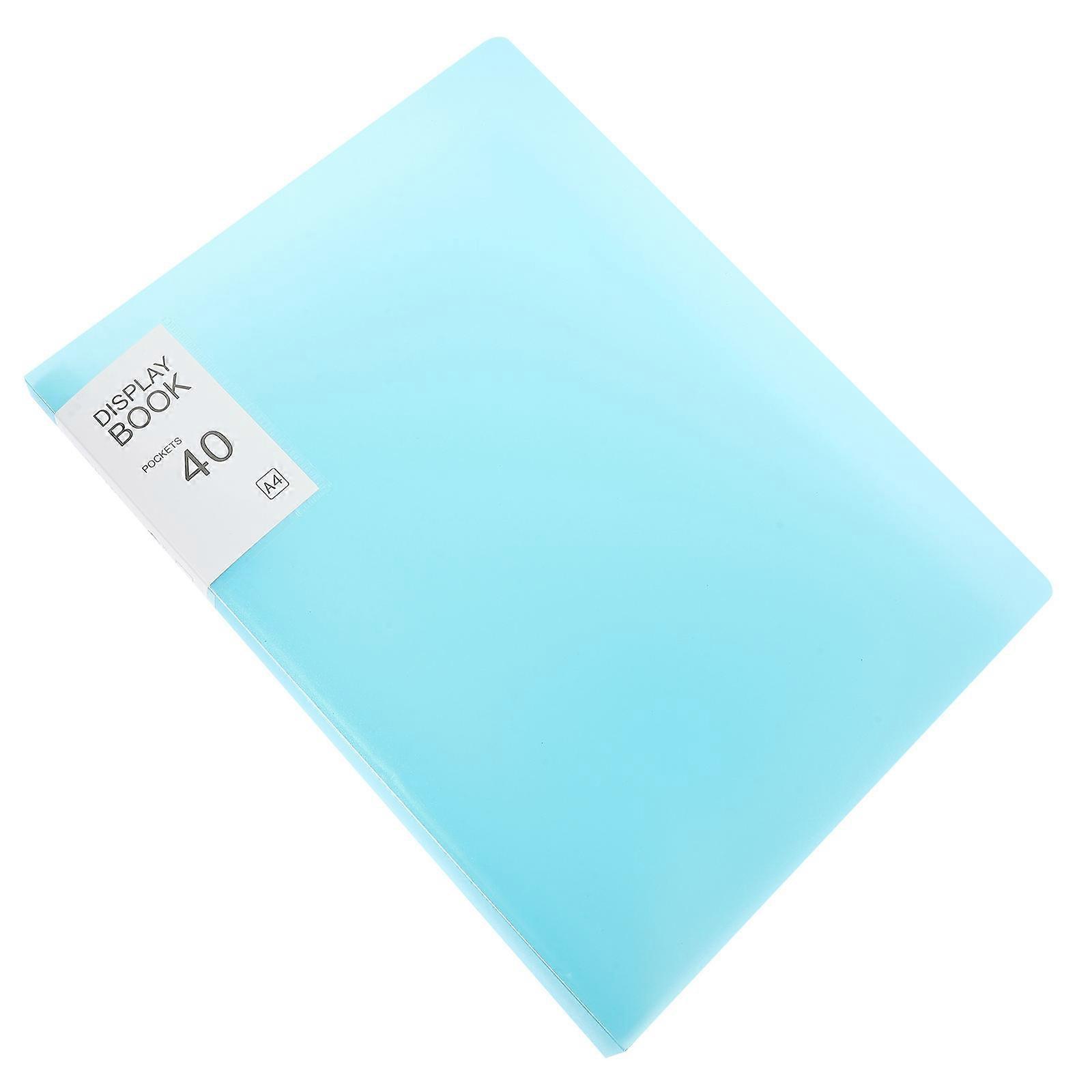 Organizer Receipt Organizer Portable Document Organiser Rectangular Shape Transparent Design For Students 31X23CM Blue 1Pack