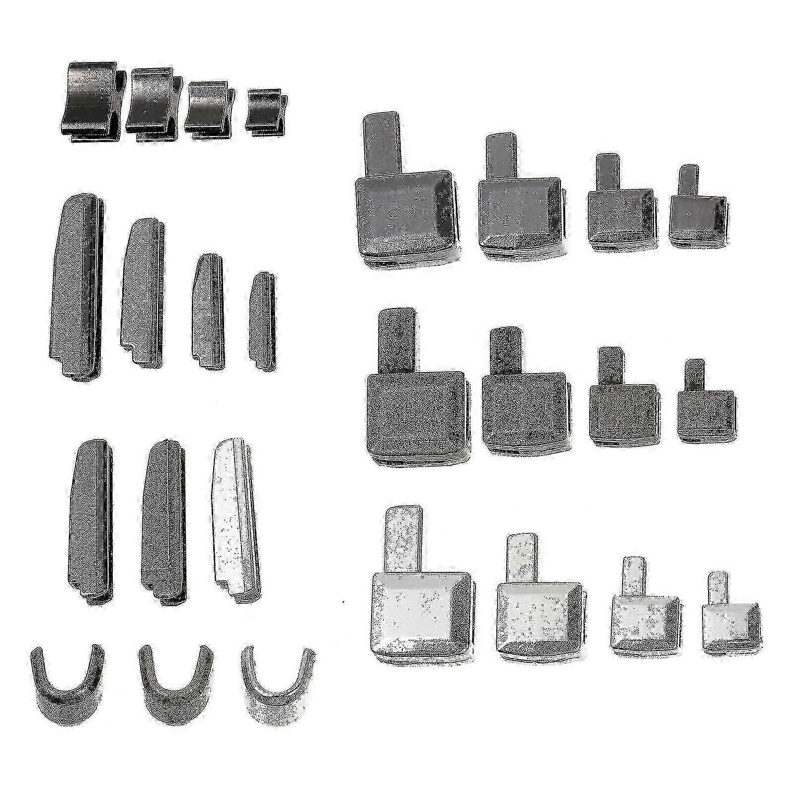 24 Set Metal Zipper Head Sliders Retainer Insertion Pin Zipper Stop Accessories Plug Zipper Repair Kit For Coat Home Diy (mixed Color, Size 3/5/8/10)