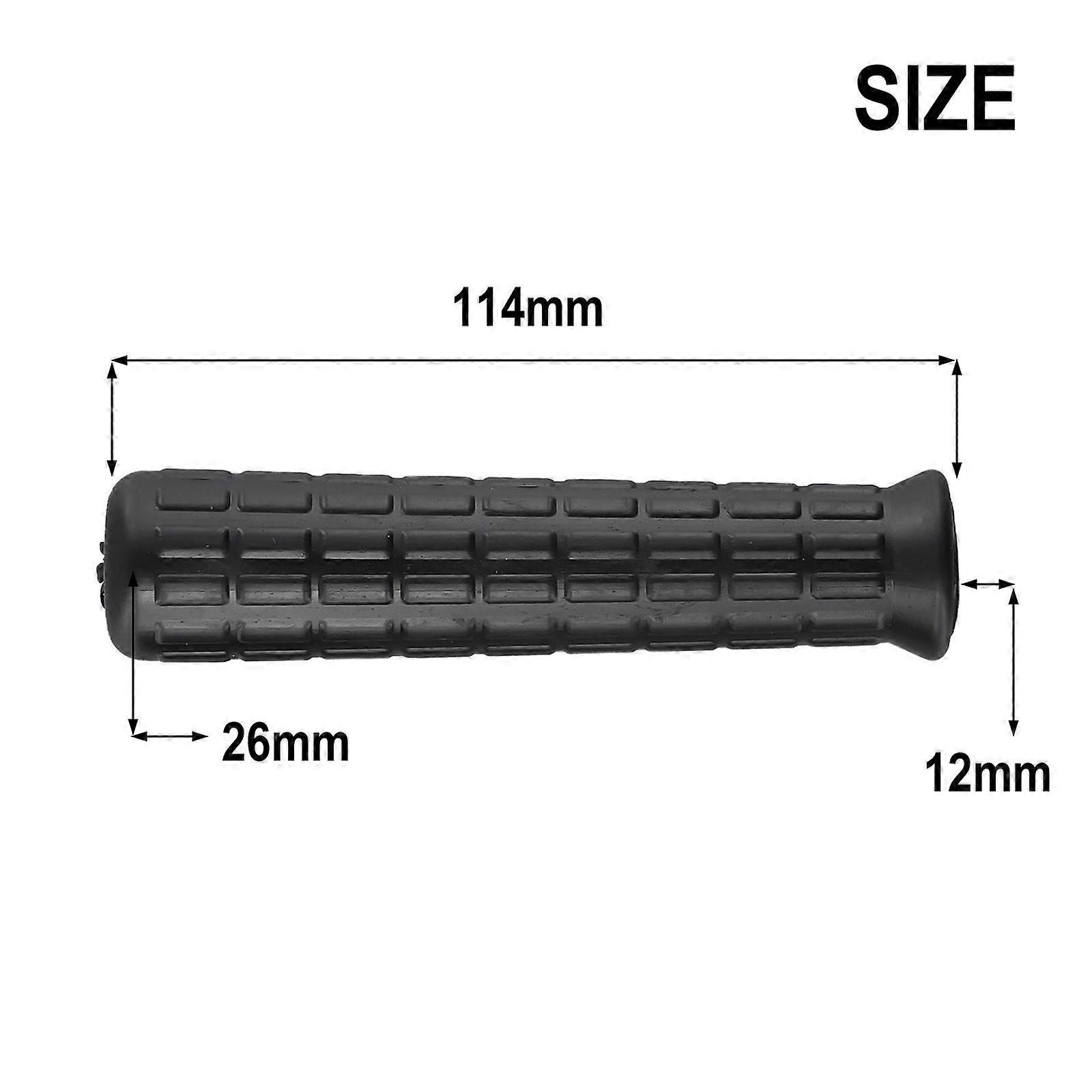 2pcs Rubber Handles Barrow Handle Black Round Tubes