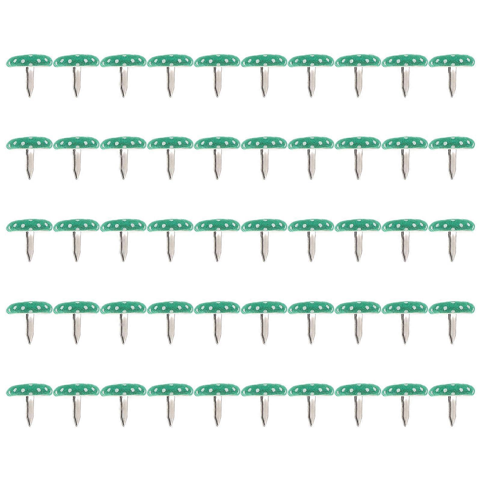 50pcs Creative Rivets for DIY Crafts, Accessories & Scrapbooking – Two Legged Studs with Spotted Design for Creative Projects