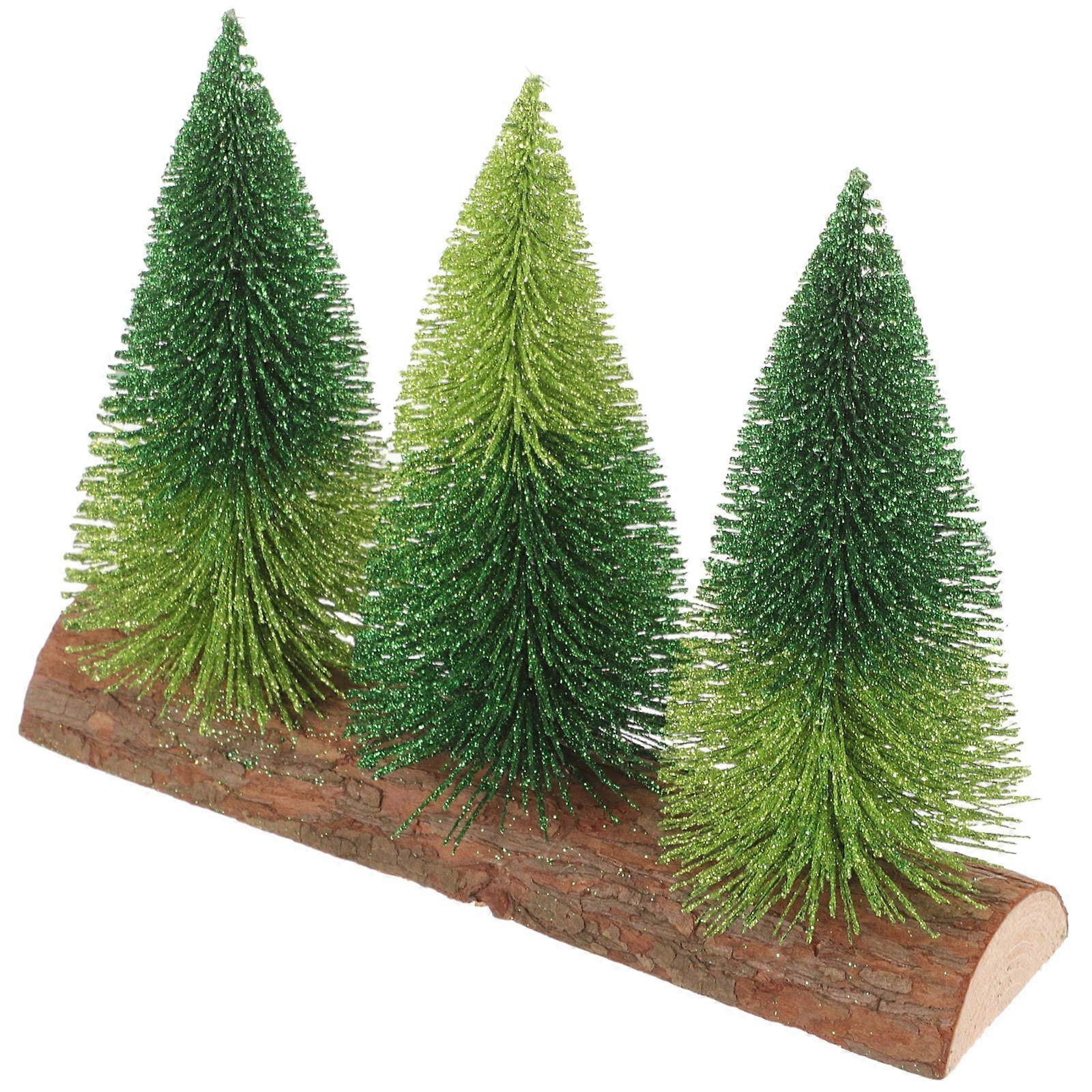 Mini Tree Dark Green Conical Shape Plastic Material Festive Atmosphere Creation Christmas 1Pack
