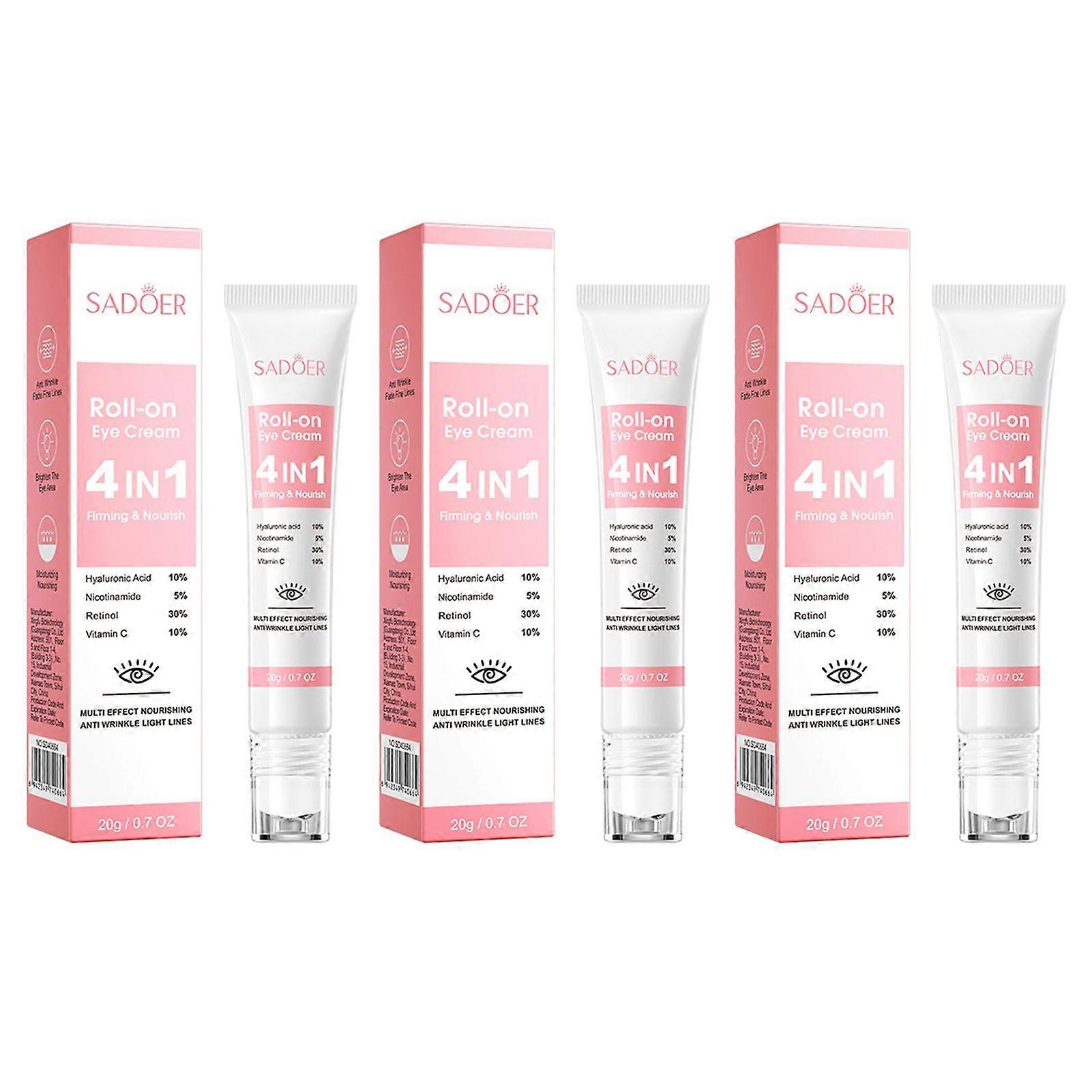 Roll-on Eye Cream with Hyaluronic Acid & Retinols Hydrating, anti-wrinkle, and Reducing Dark Circles for All Skin Types