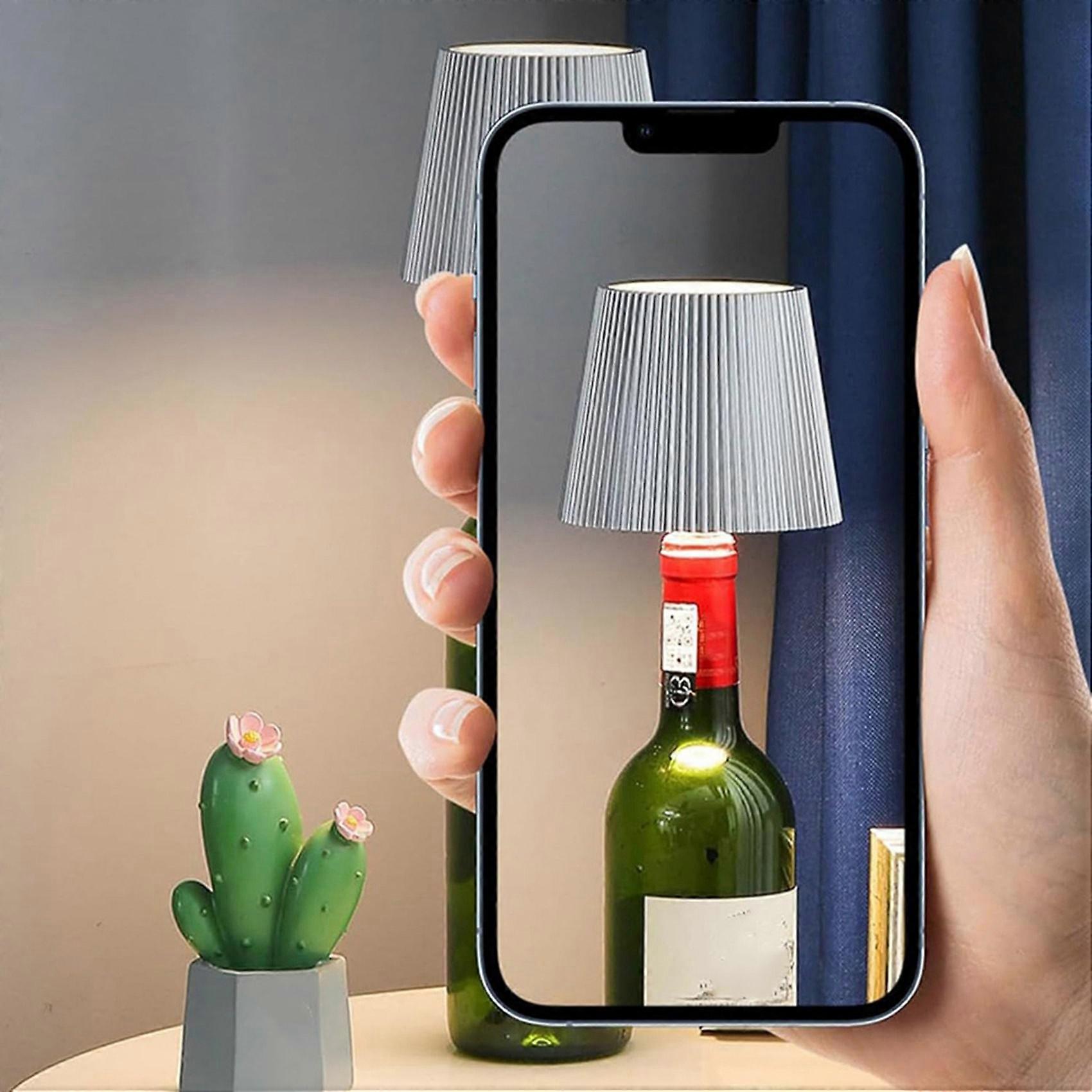 LED Wine Bottle Lamp Wireless Bottle Lamp Shade for Bars B