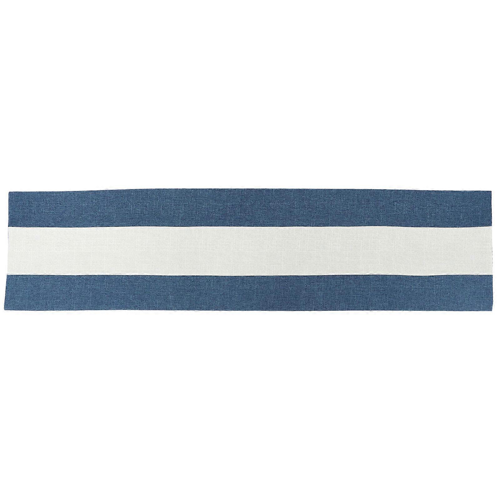 Stylish Blue Linen Table Runner for Home Use Adds Modern Farmhouse Decor 1pc