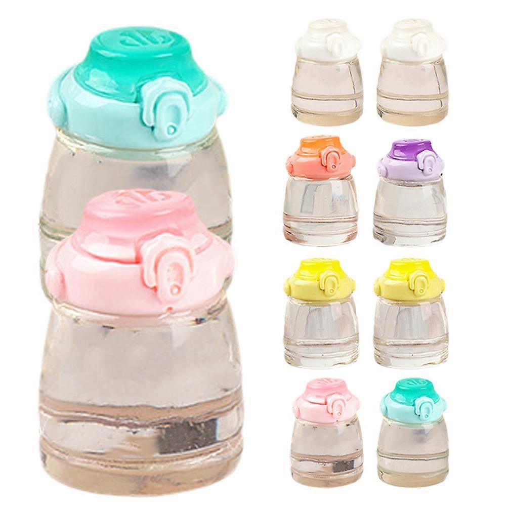 زجاجات الراتنج وهمية زخرفة زجاجات مياه مصغرة لجامعي رفوف الكتب مياه واقعية 12 قطعة