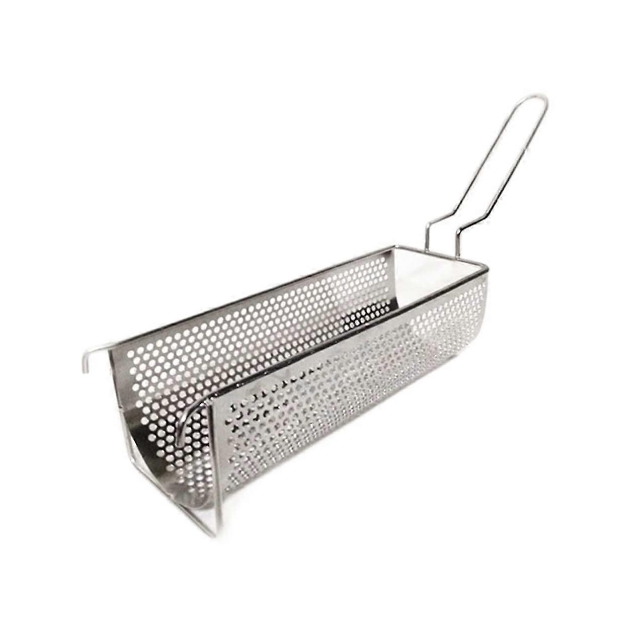 Stainless Steel Fine Mesh Frying Basket, Mini Noodle Strainer with Long Handle for Cooking and Frying