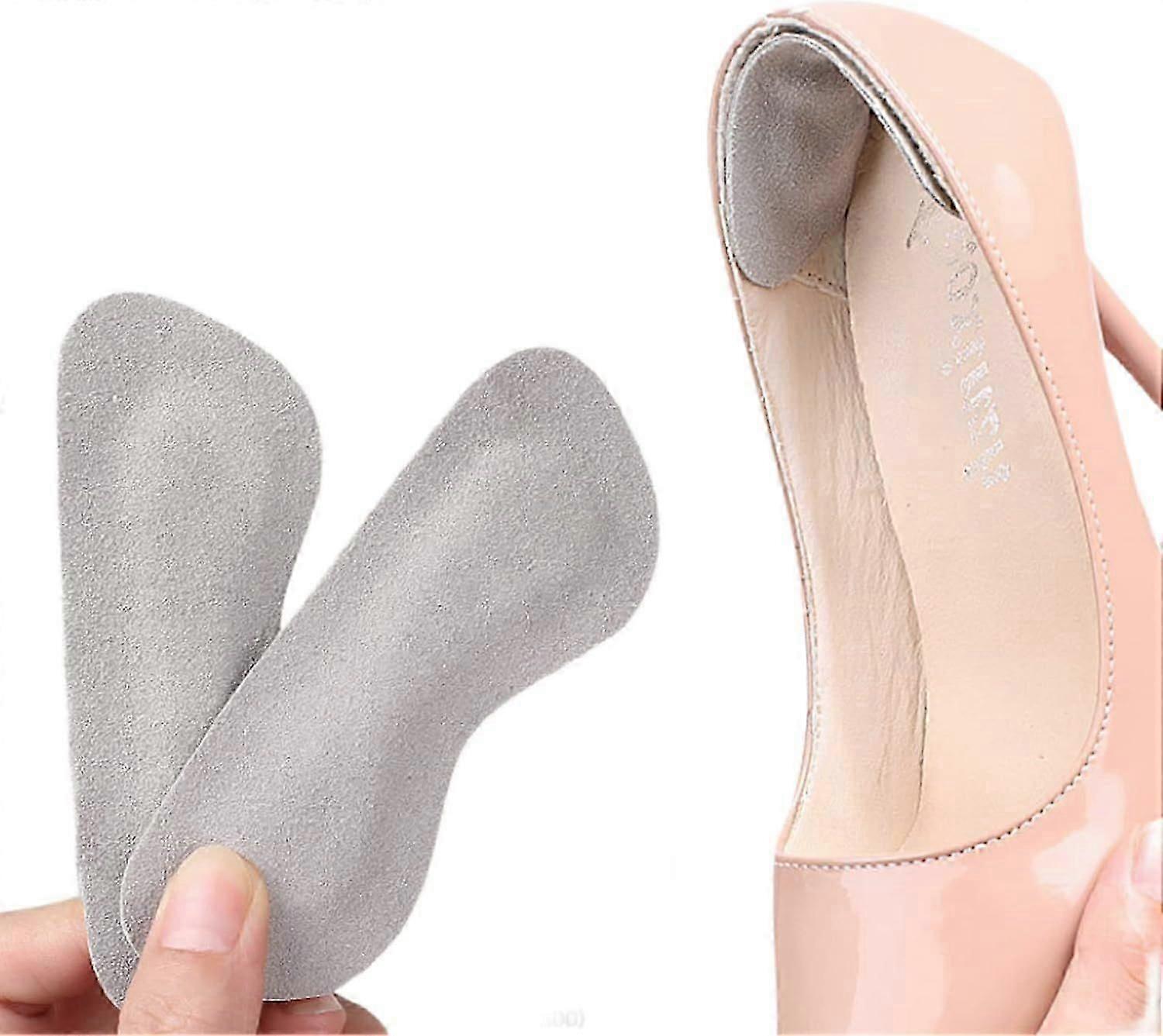 Heel Pad Inserts - 3 Pairs for Loose Shoes (Grey)