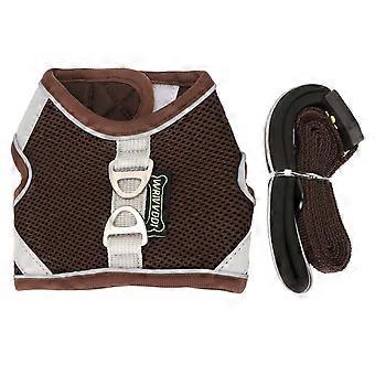 Cat Mesh Vest Seler og snor Escape Proof Justerbare reflekterende kat walking jakker til gåture jogging træning kaffe m