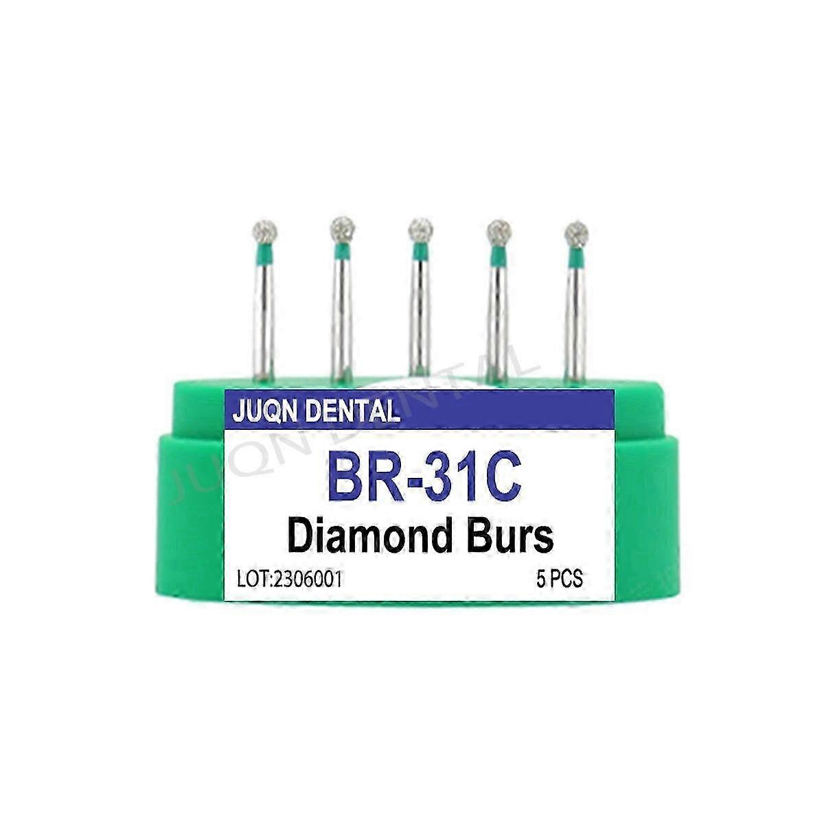 Dental Diamond Polishing Burs High Speed Tools for Teeth Polishing Drill Compatible with High Speed Handpieces Dia 1.6mm