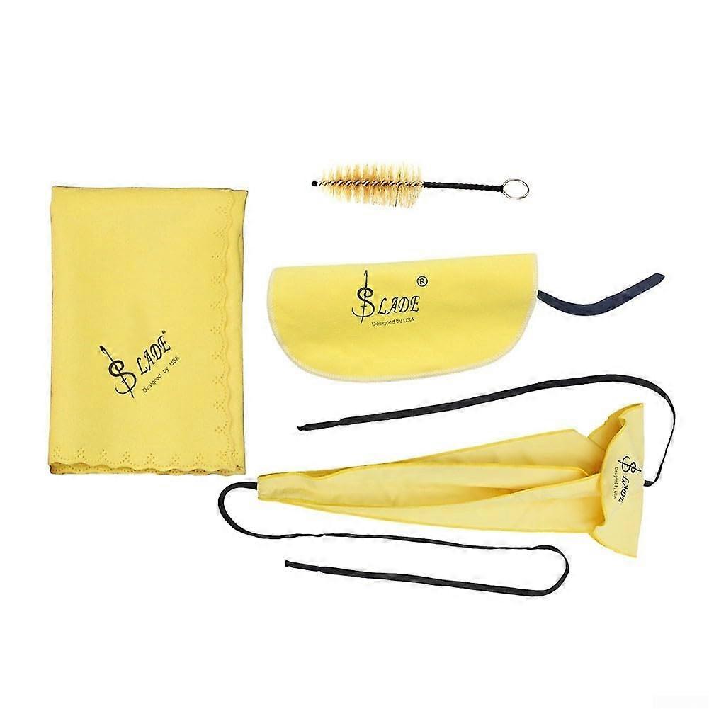 Complete Saxophone Cleaning Kit for Woodwind Instruments, Compatible with Saxophone, Clarinet, and Flute, Includes Brushes and Cloths