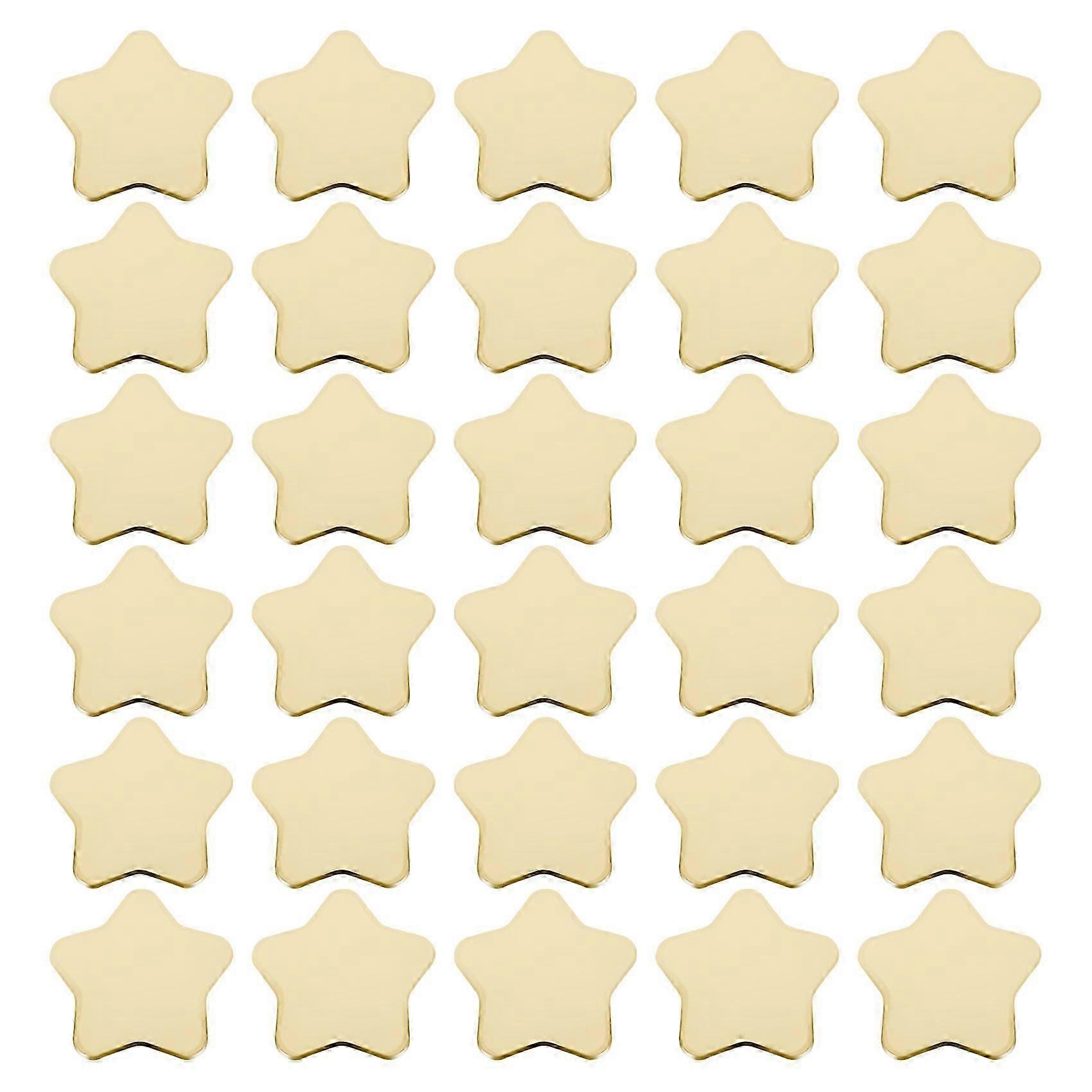30 Adet Yıldız Kağıt Tabaklar Altın Tek Kullanımlık Parti Tabağı Pentagram Yemek Takımı Tabak Malzemeleri için, Altın