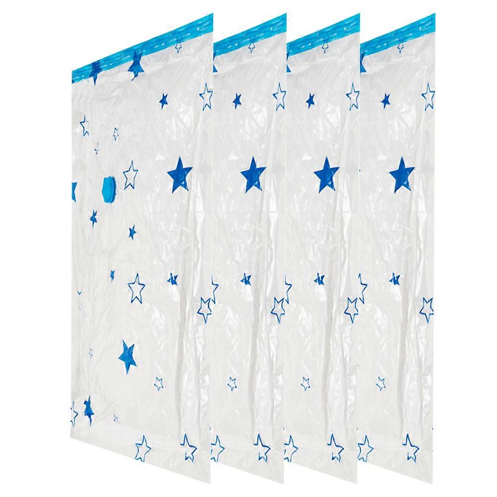 Vacuum Compression Bag Cloth Bedding Storage For Home Use Assorted Color Foldable 4Pack