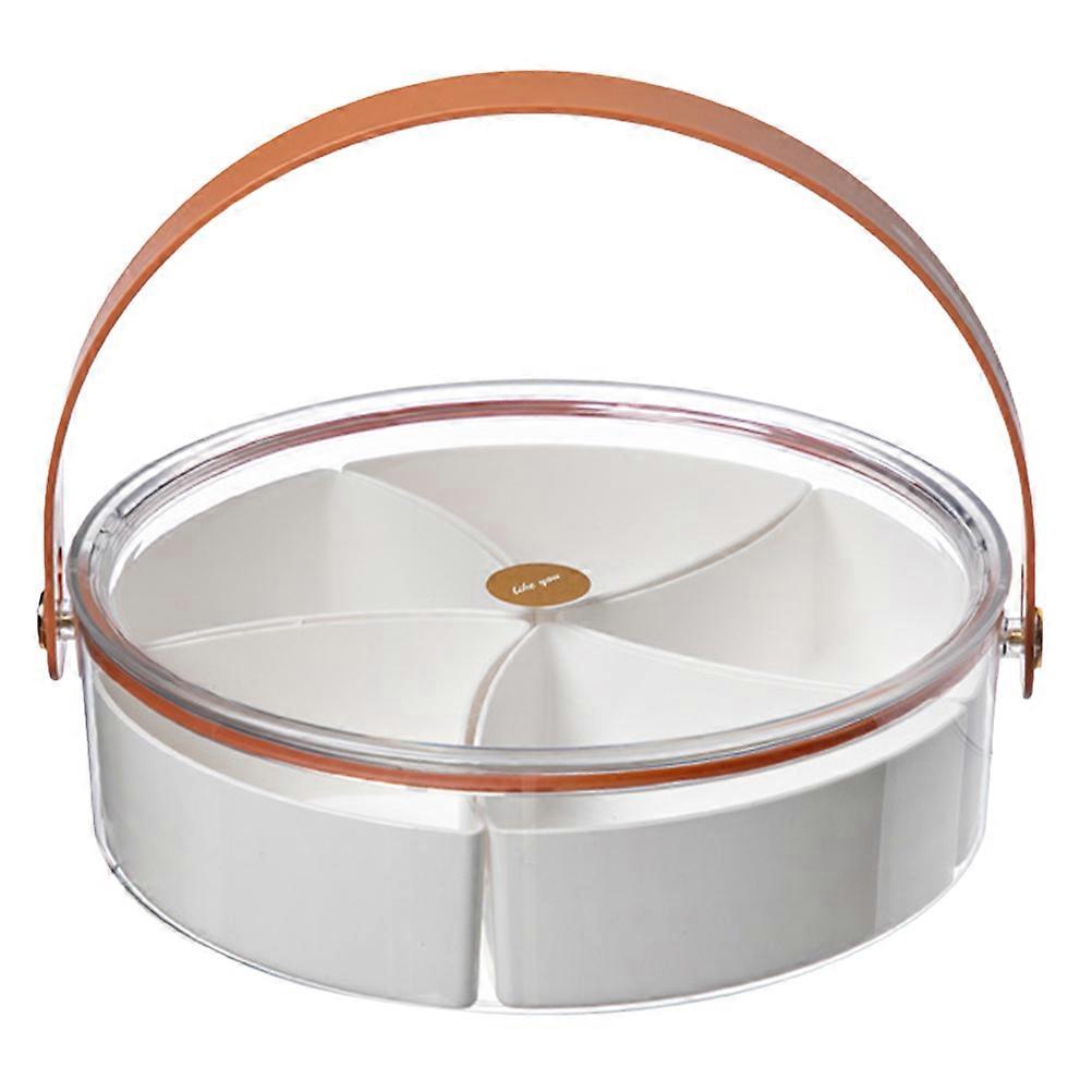 Transparent Divided Serving Tray with Lid – Compartment Snack Plate for Dried Fruits, Nuts & Appetizers, Ideal for Parties, Gatherings & Festive