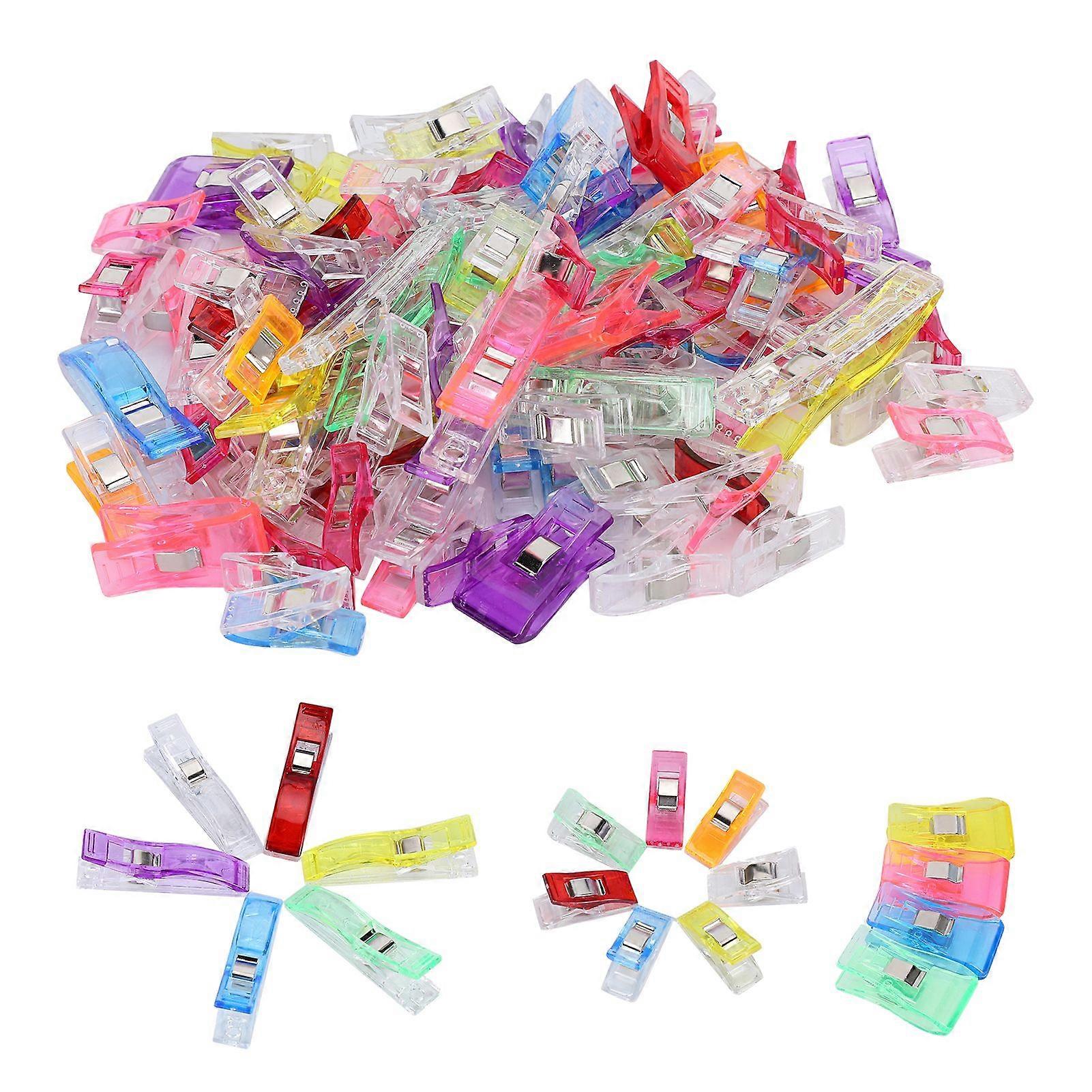 2025 Latest Model  100Pcs Quilting Clips Hemming Plastic Axe Shape Colorful