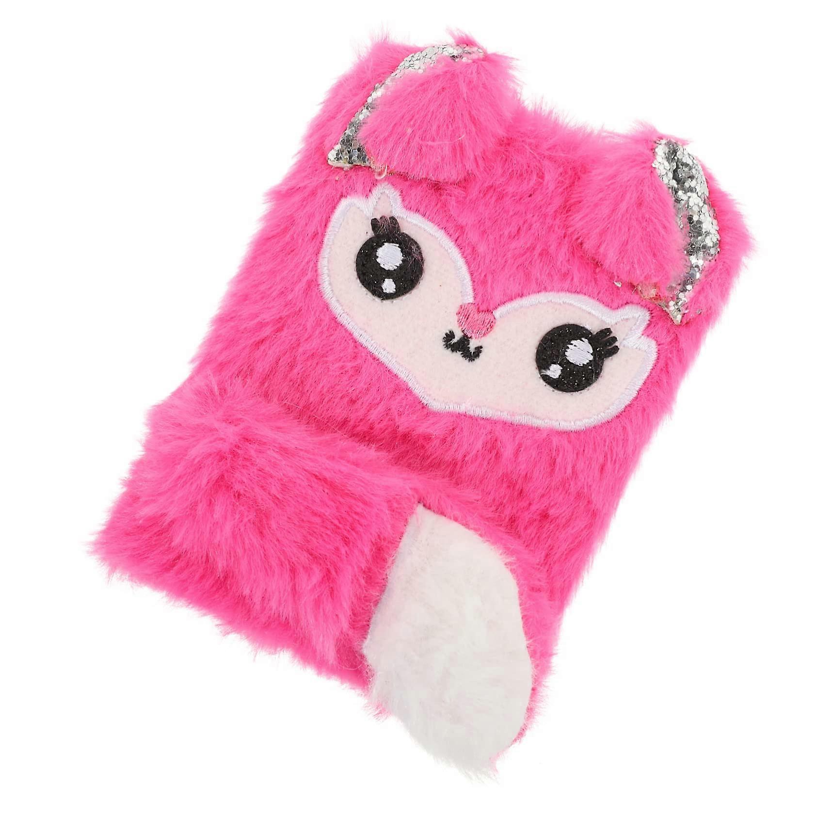 Fluffy Notebook for Portable Plush Notebook in Cartoon Design for School and Office for Smooth Writing