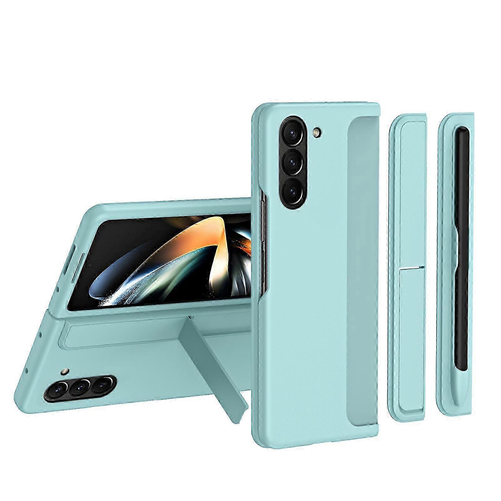 Case for Samsung Galaxy Z Fold 5 with S Pen, Z Fold 5 Case with Detachable S Pen Holder and Kickstand, Build-in Screen Protector