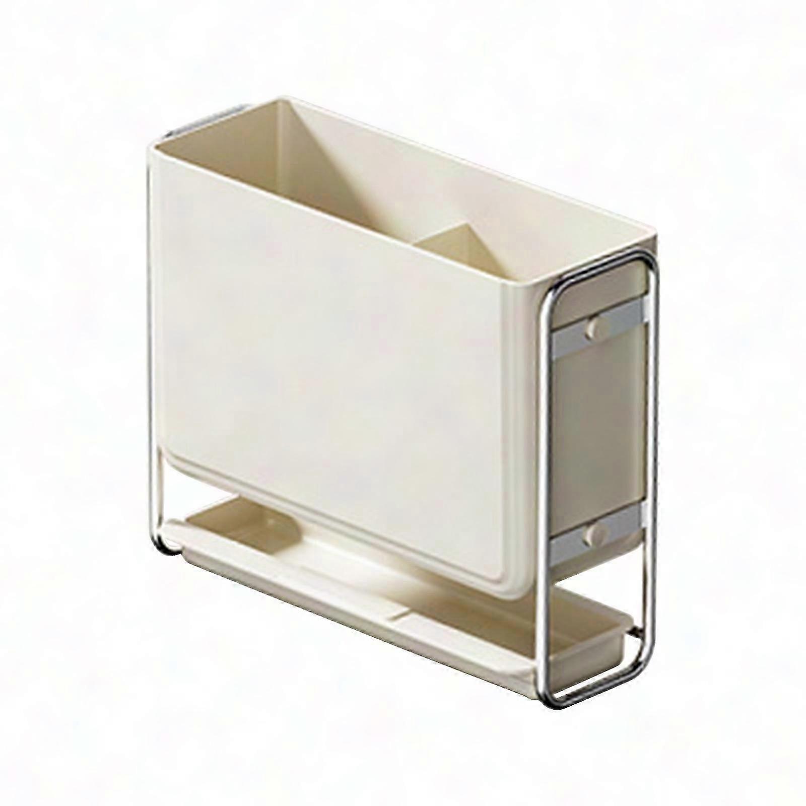 Wall Mounted Kitchen Utensil Holder - Chopstick Spoon Fork Organizer with Drain Rack