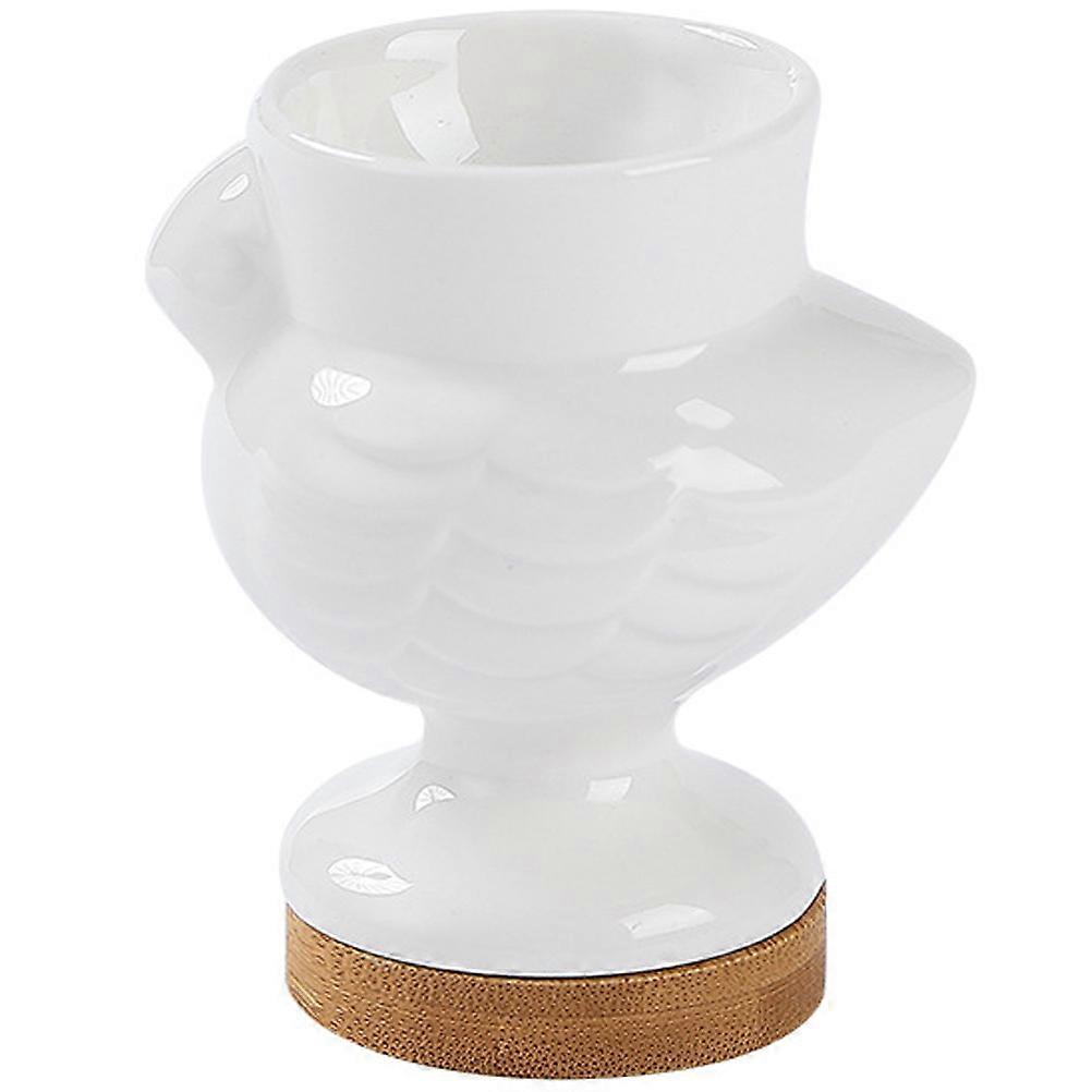 Ceramic Egg Cup Simple Design Dining Room Accessories present .7x4.5cm 1Pack