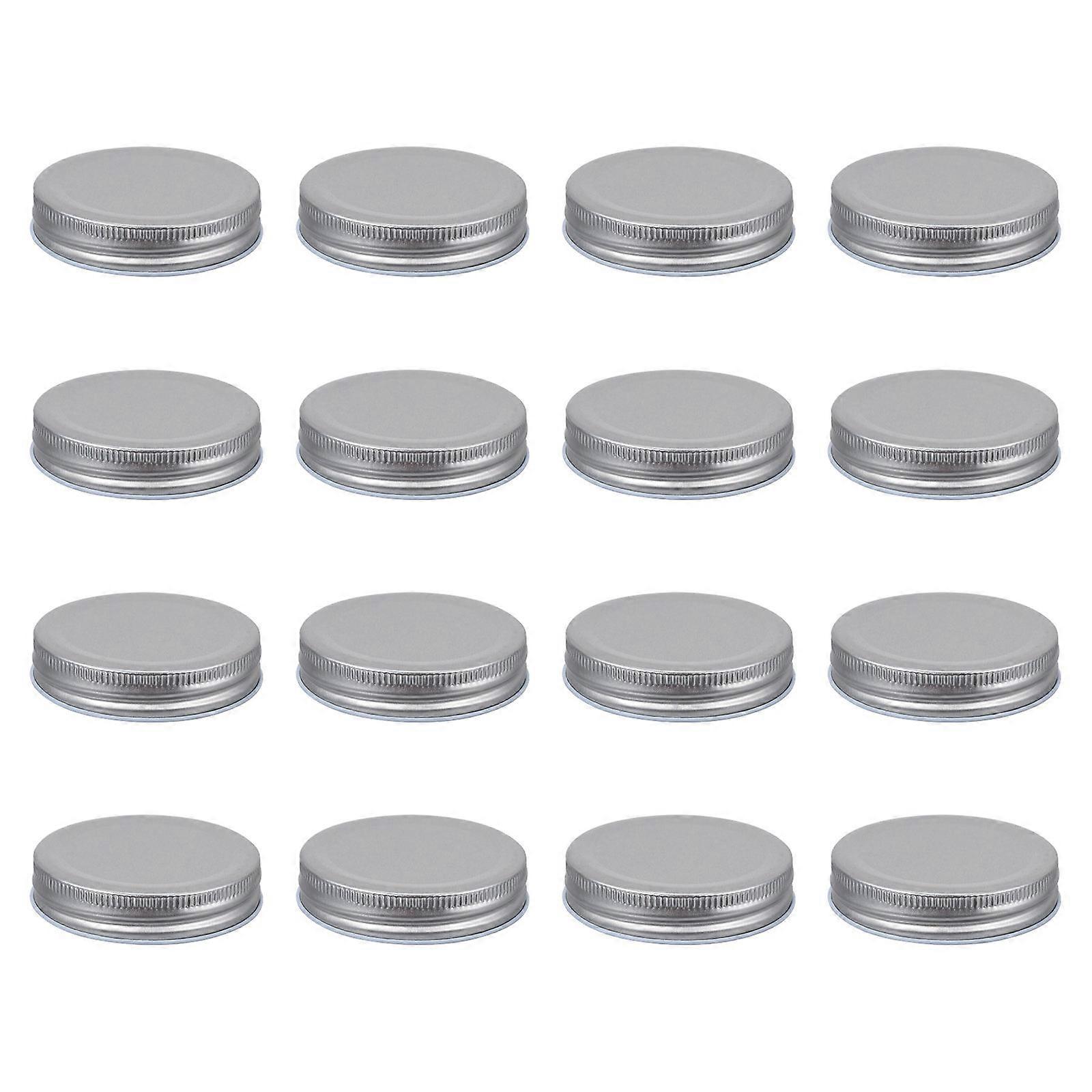 16 Pack Tinplate Mason Jar Lids with Piece Design for Airtight Seal, Easy Cleaning, Food Storage and Preservation