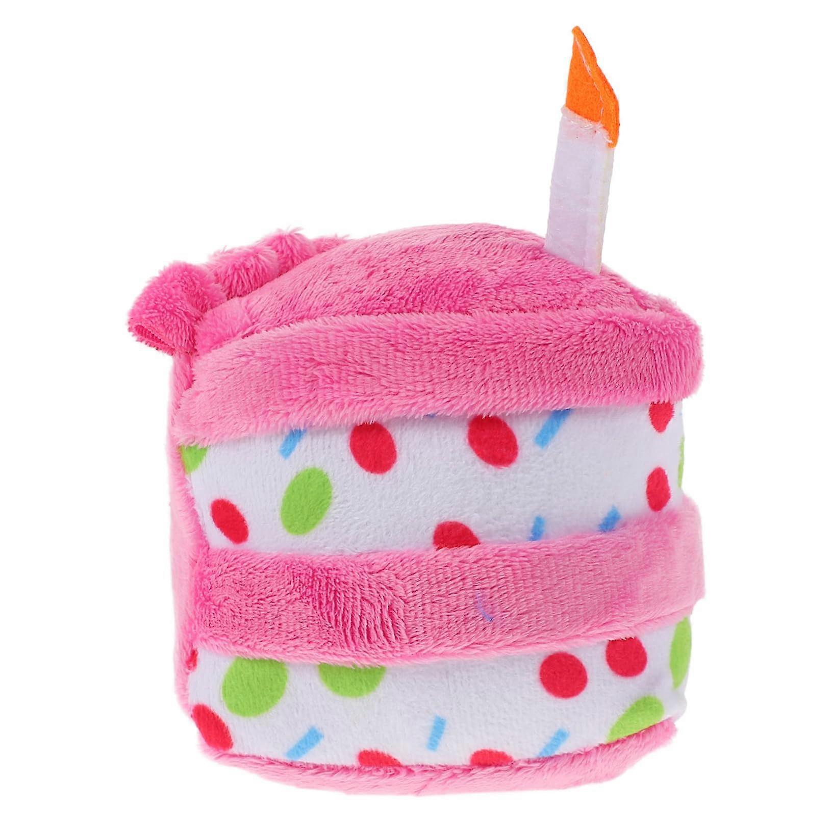 1 x Cake Dog Squeaky Birthday Cake Design for Plush Material Comfortable and Skinfriendly for Interactive