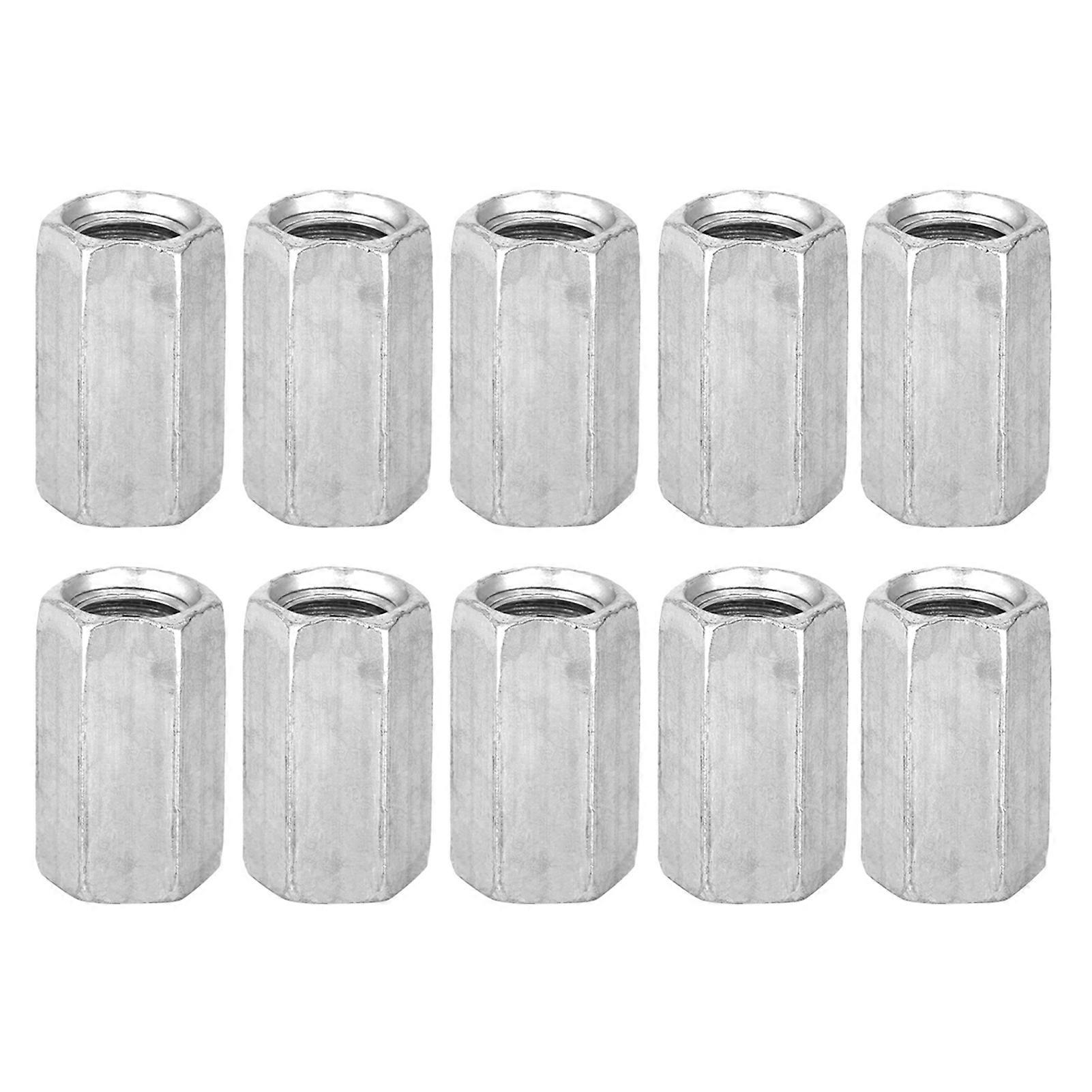 10pcs M8 Long Rod Nut Hex Hexagonal Sleeve Nut Standoff Threaded Fasteners (M8*20)