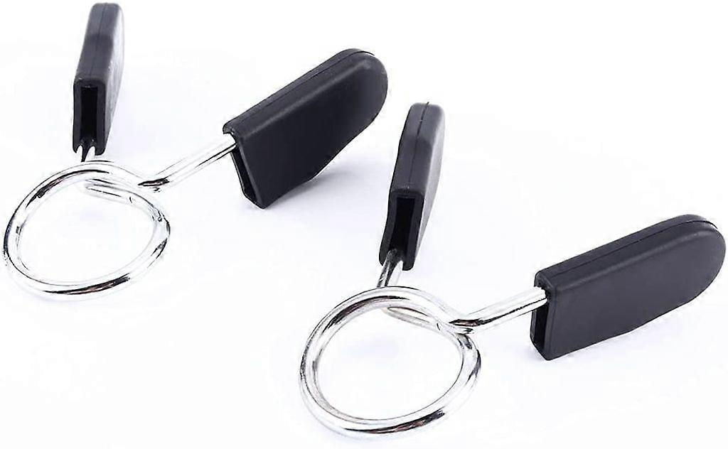 Set of Spring Clip Ring Locking Gym Barbell Clamps Quick Release Clamps for Weight Lifting Exercises