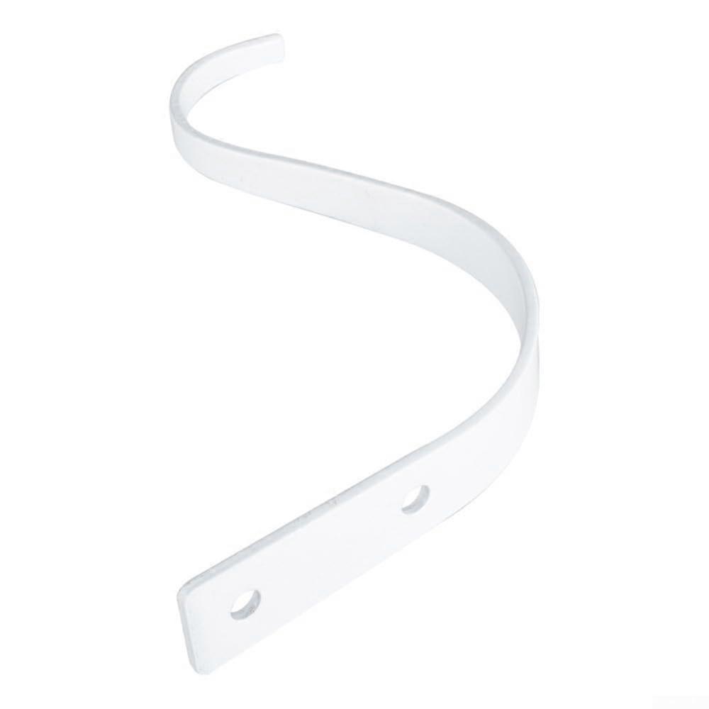 Set Of 2 Outdoor Metal Wall Hooks, Garden Wall Hooks For Plant And Lantern Display, White Finish