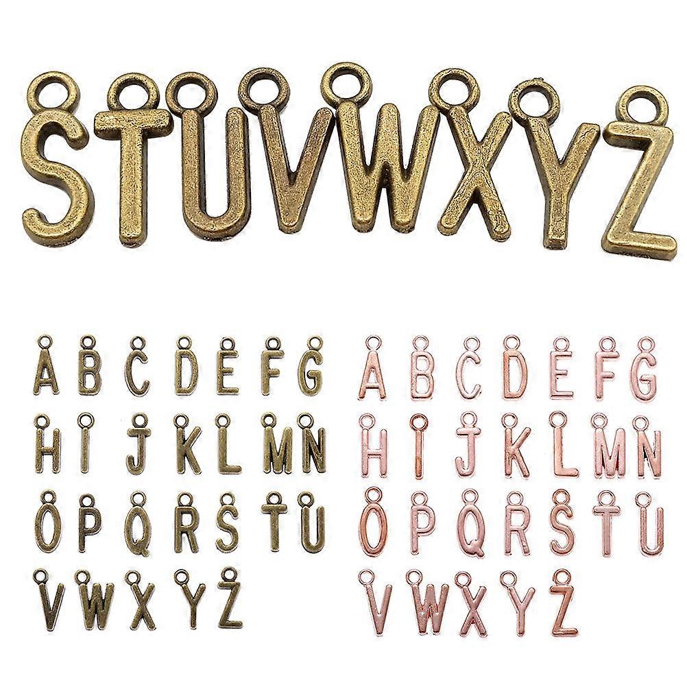 Durable Alloy Alphabet Charms Set DIY Jewelry Pendants for Bracelet Making, Eye Catching Letter Accessories for Creative Crafting Ideas