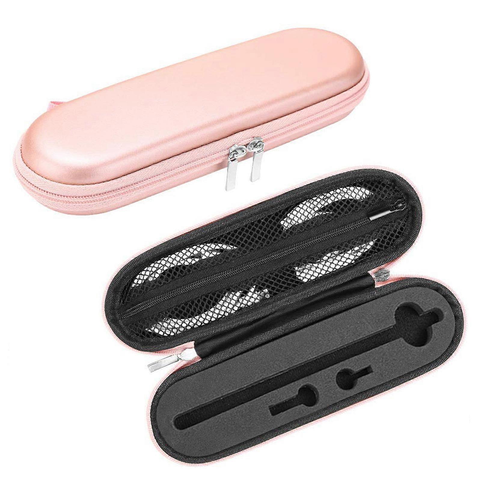 Portable Pen Case Stylus Pen Case Multi-Item Storage Charging Cable Storage Rectangular Shape Black for Travel 3Pcs