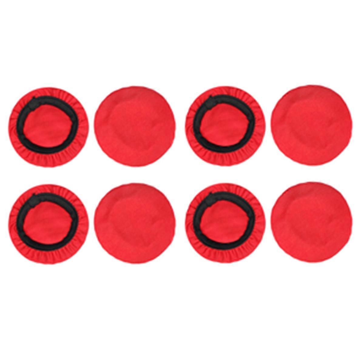 4 Pairs 10CM Elastic Earpad Covers Headphone Covers Red