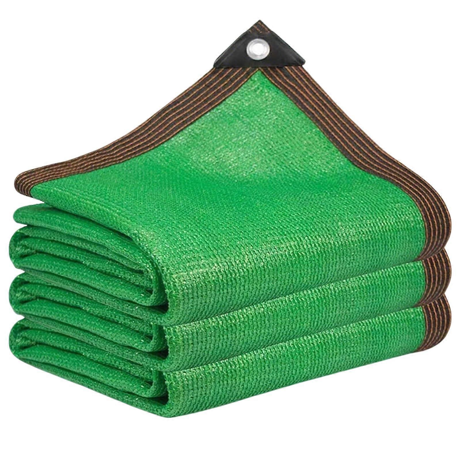 Green Shade Net 3x15m with Eyelets, Breathable Sun Shade Net for Car and Greenhouse, 85% Shading